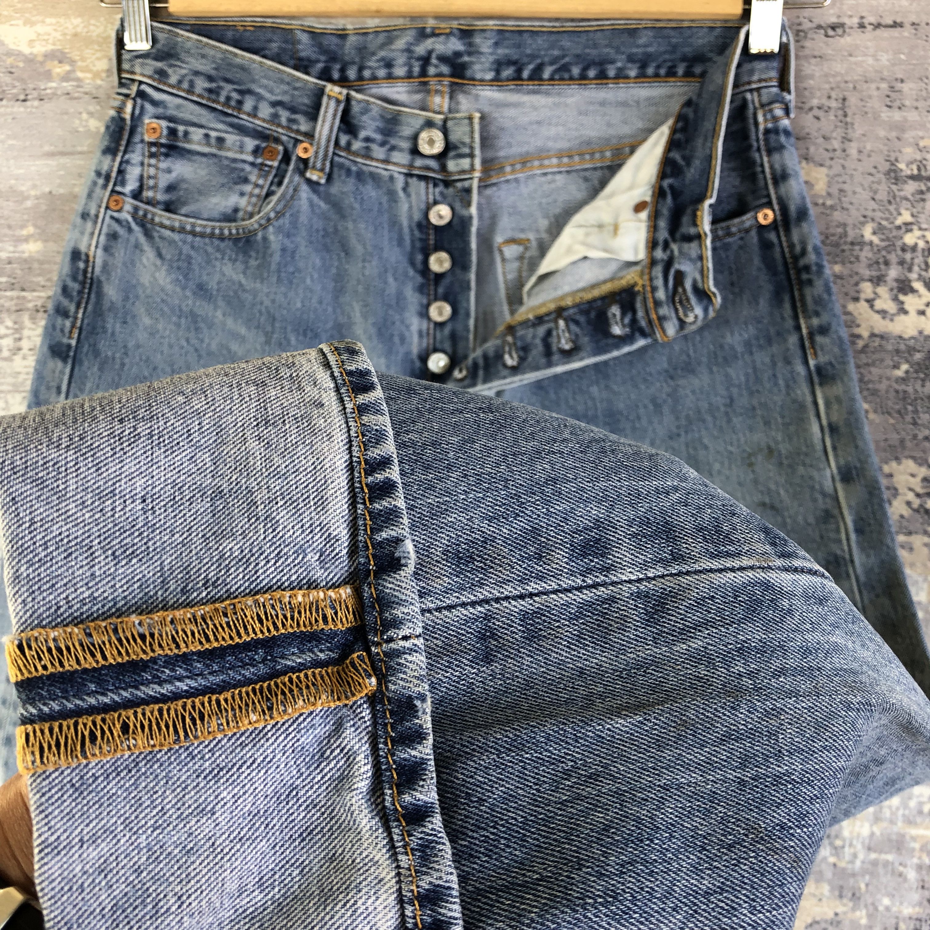 Levi's Vintage Levis 501 Faded Jeans Levi's Stonewash Denim Size US 32 / EU 48 - 8 Thumbnail