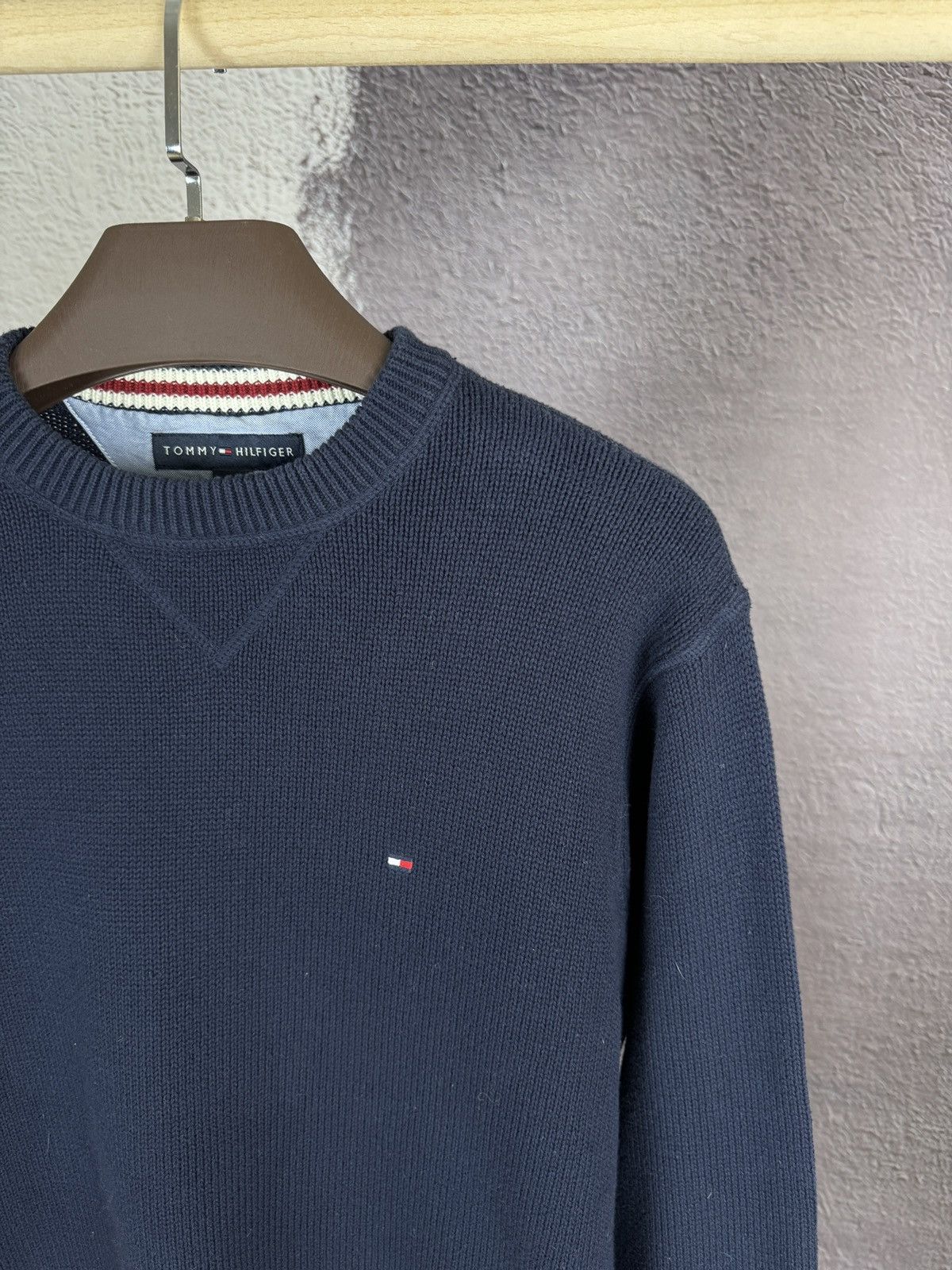 Tommy Hilfiger Tommy Hilfiger vintage blue knitted cotton sweatshirt Size US M / EU 48-50 / 2 - 4 Thumbnail