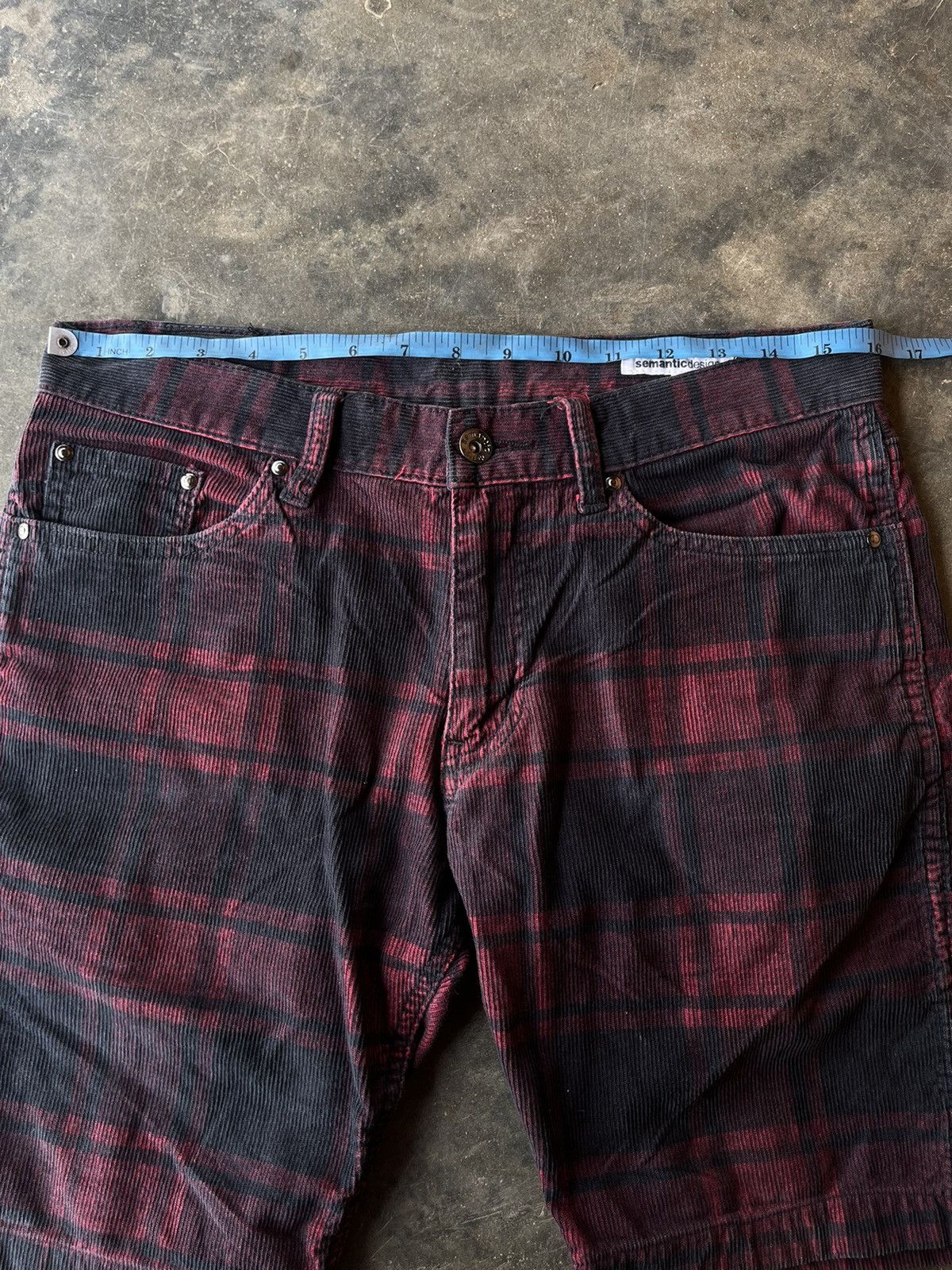 If Six Was Nine JAPANESE BRAND SEMANTIC DESIGN CORDUROY SHORT ZIPPER TARTAN Size US 30 / EU 46 - 14 Thumbnail