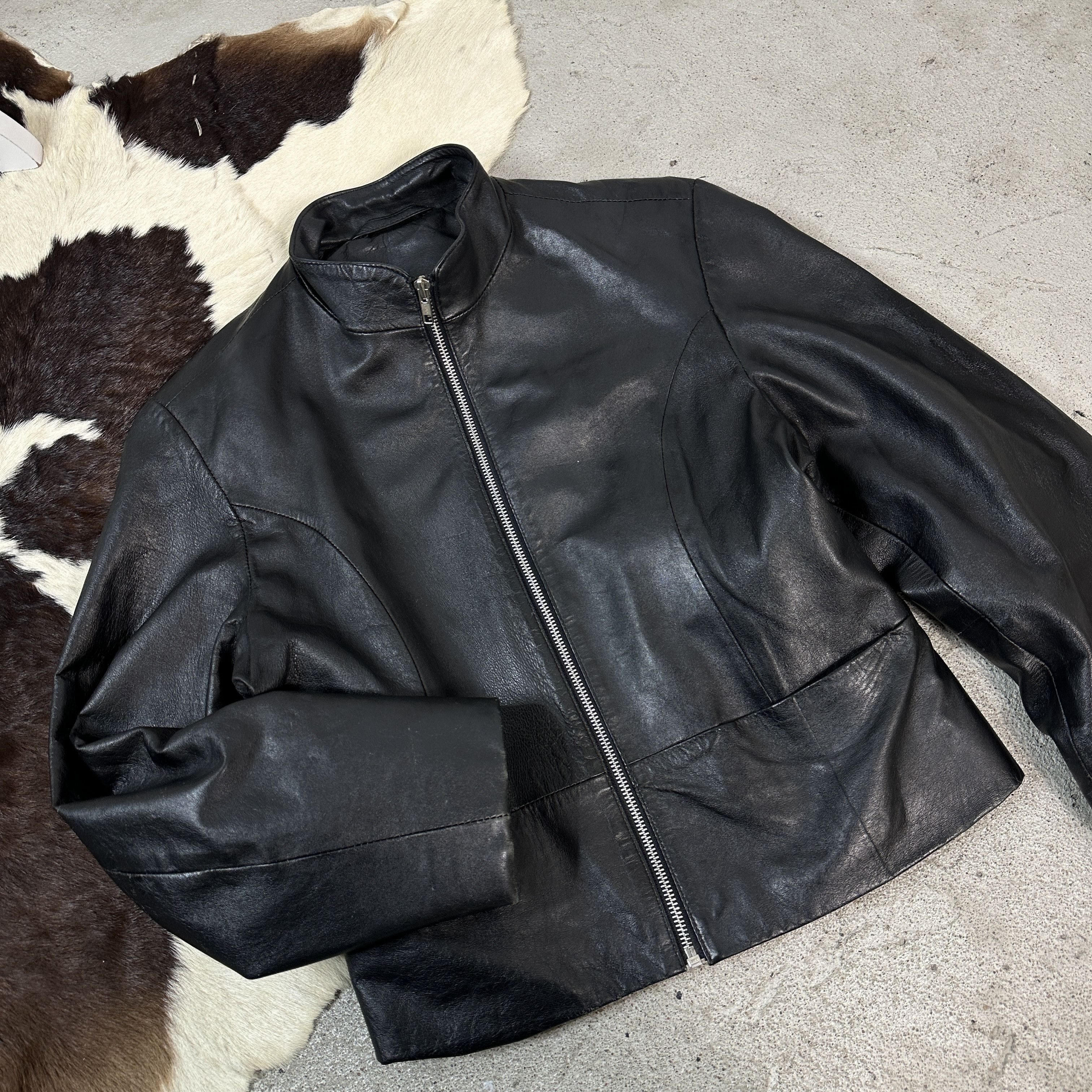 Vintage Vintage Cropped Leather Jacket Size US M / EU 48-50 / 2 - 3 Thumbnail