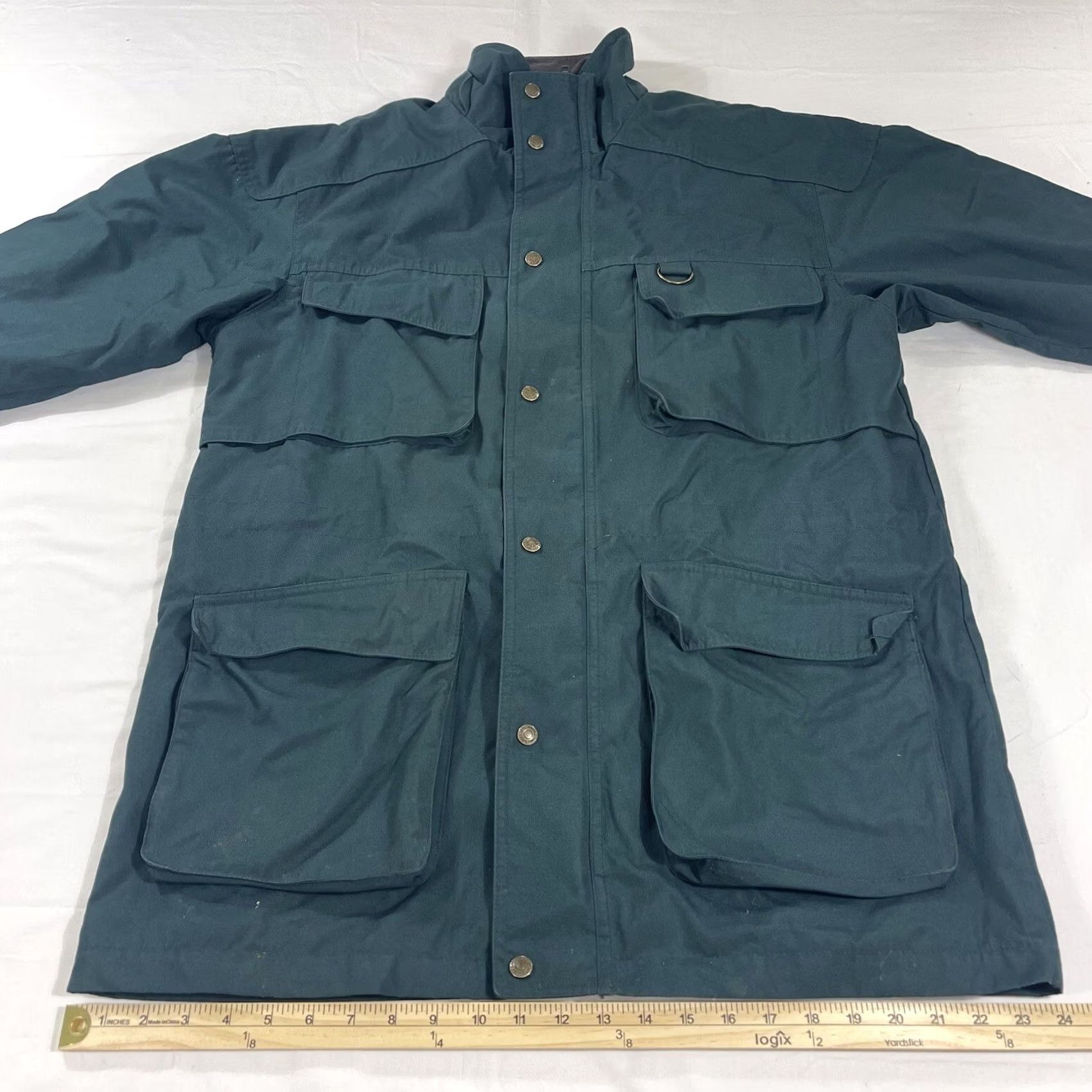 Eddie Bauer VINTAGE Eddie Bauer Jacket Unisex Adults M Full Zip Flannel Lining Green 90s Chore Work Barn Style Basic Jacket Mens Women Size M / US 6-8 / IT 42-44 - 7 Thumbnail