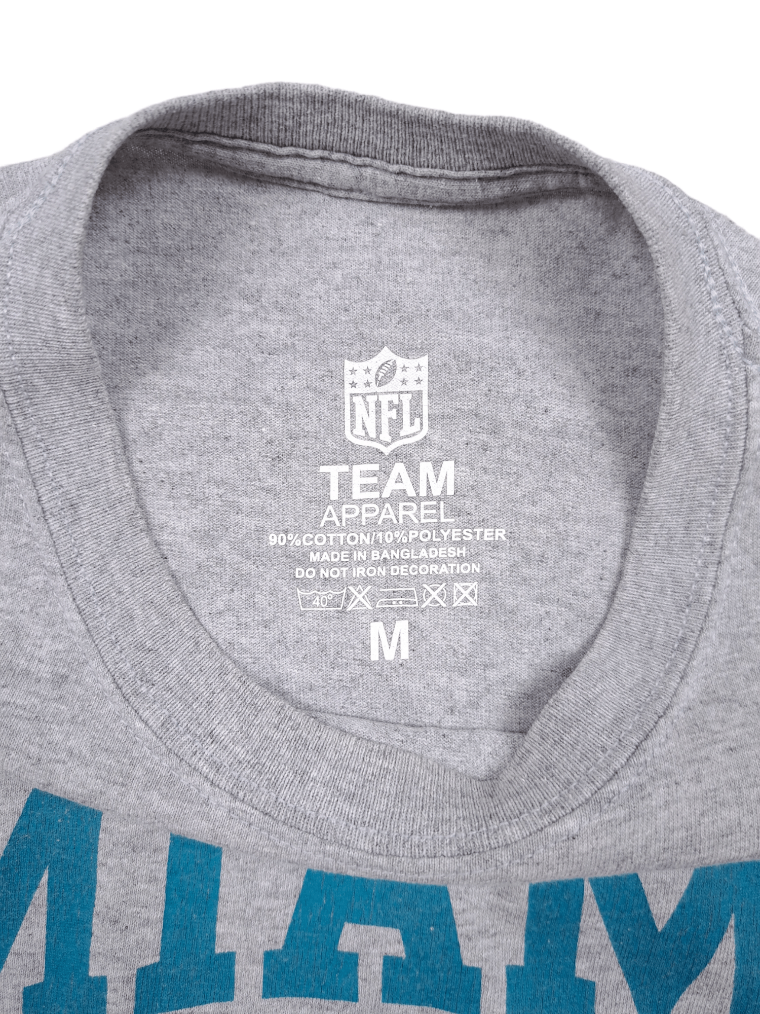 NFL × Vintage 💎 Vintage NFL Miami Dolphins Spell out Grey T-shirt Tee Size US M / EU 48-50 / 2 - 5 Thumbnail