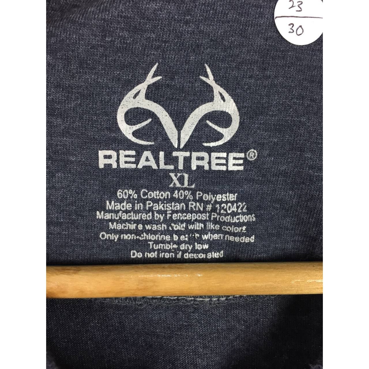 Realtree Real Tree Outdoor Brand Embroidered Logo Henley Neck Tee Size US XL / EU 56 / 4 - 9 Thumbnail