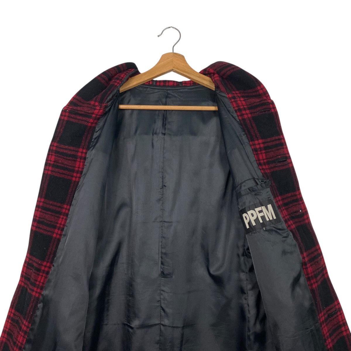 Japanese Brand × PPFM PPFM Checked Long Coat Jacket Size US M / EU 48-50 / 2 - 13 Thumbnail