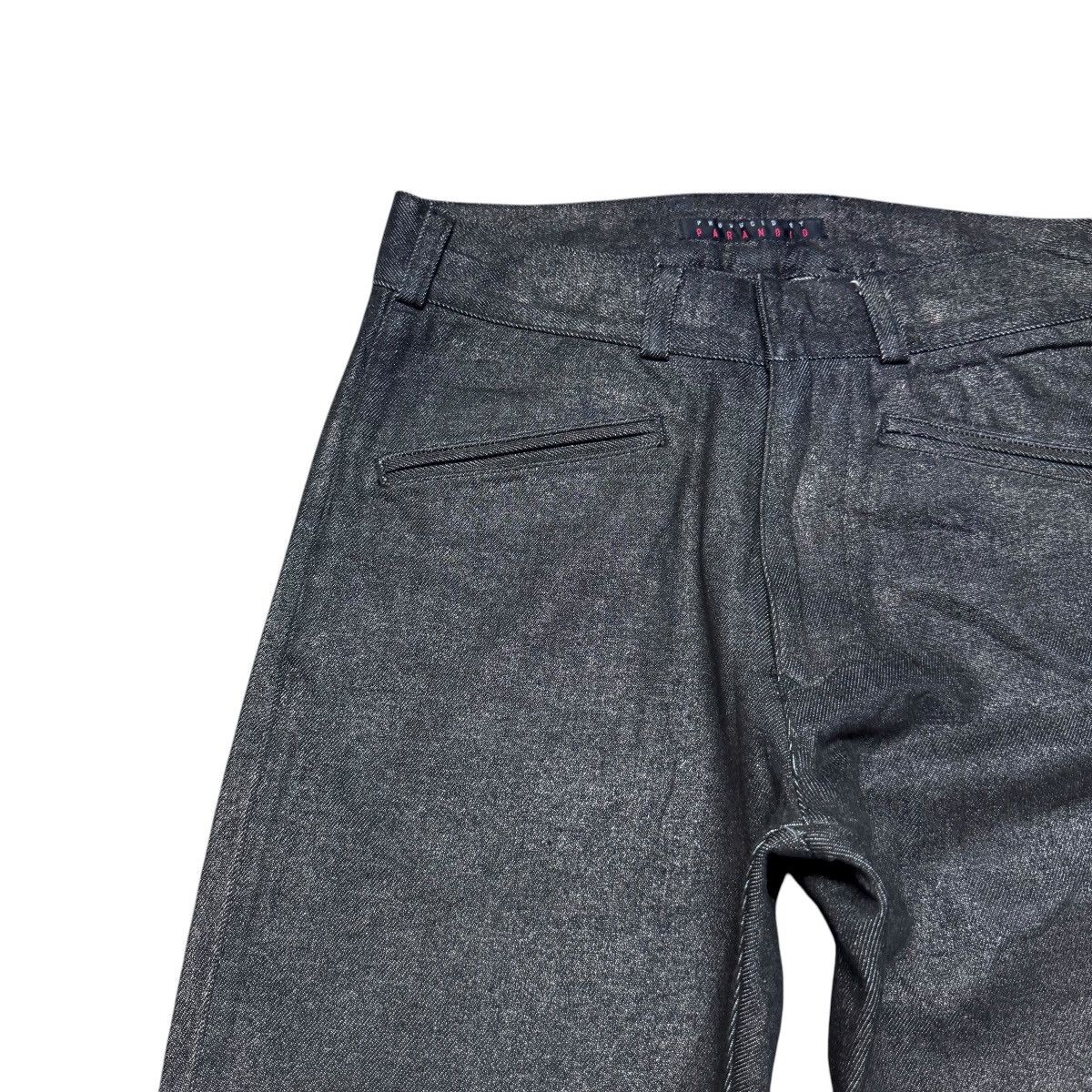 Japanese Brand PARANOID Black Waxed Shining Denim Flare Jeans Size US 28 / EU 44 - 1 Thumbnail