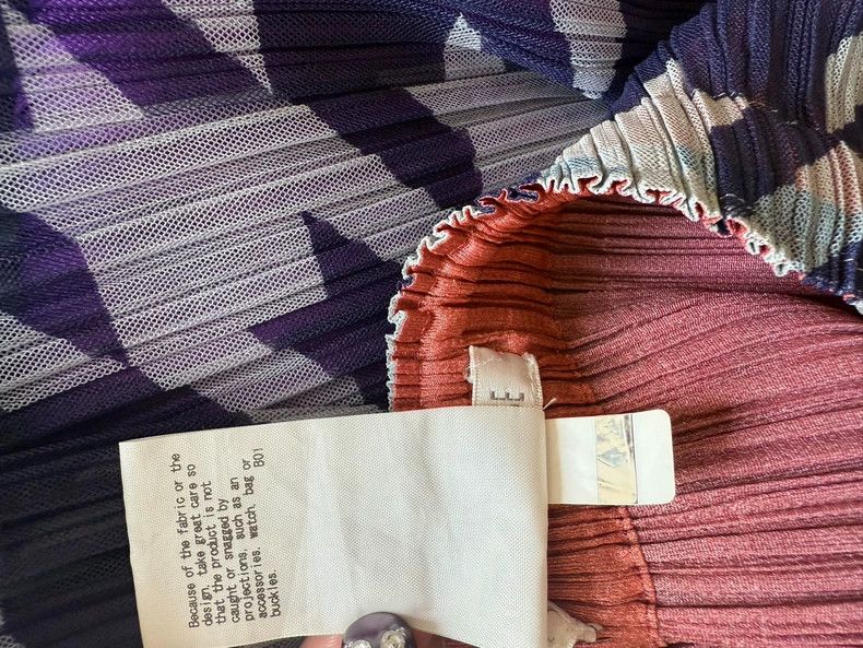 Issey Miyake Issey Miyake size:3 A thin, checkered aurora half skirt Size 31" - 4 Thumbnail