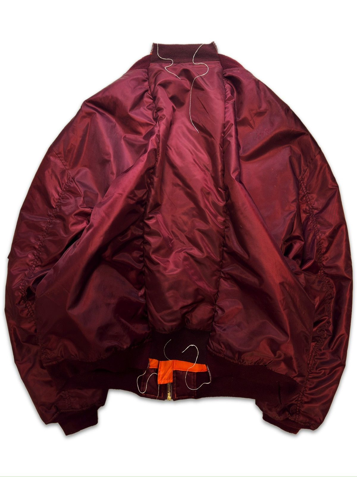 AW17 Vetements '5XL' Oversized Burgundy Nylon Bomber Jacket