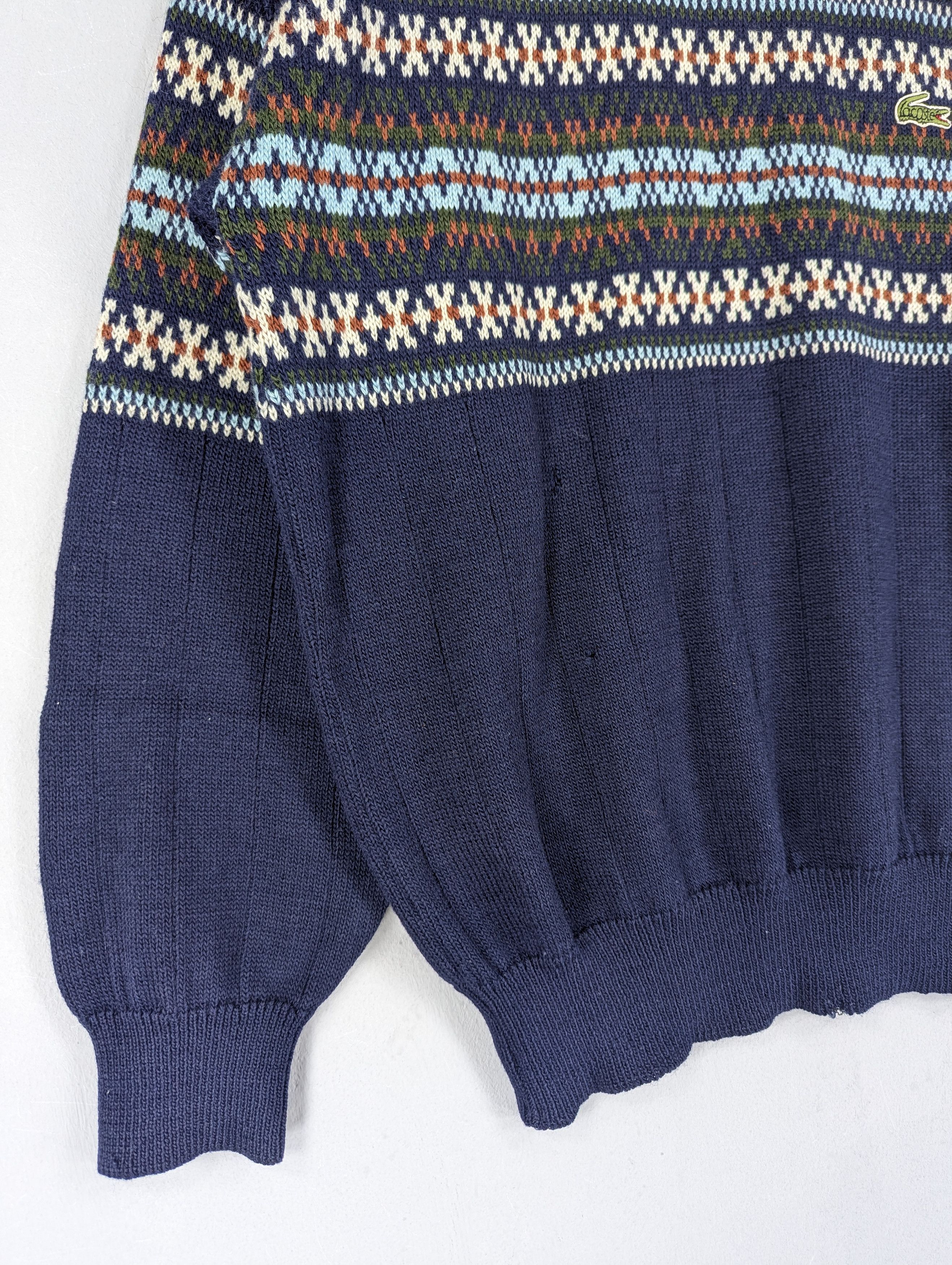 Lacoste Vintage Lacoste Patterned Knitted Jumper Crewneck Size US M / EU 48-50 / 2 - 6 Thumbnail