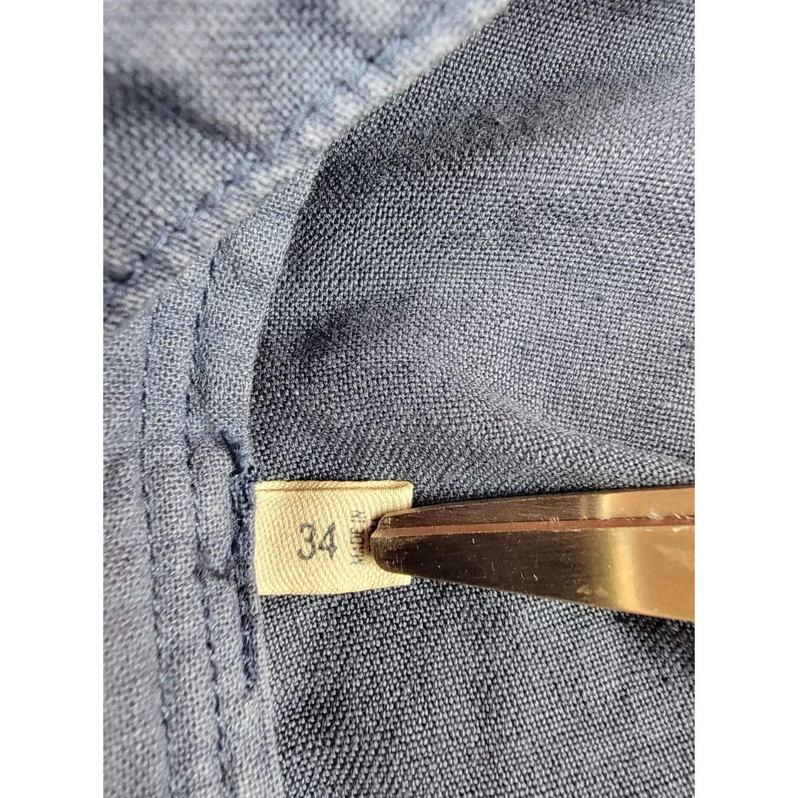 Faherty Faherty Mens 34 Chino Shorts Blue Linen Cotton Zip Fly Pockets Casual Summer Size US 34 / EU 50 - 7 Thumbnail