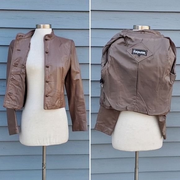 Vintage Vintage 70s Brown Leather Boho Cowgirl Western Bolero Croppe Size S / US 4 / IT 40 - 3 Thumbnail
