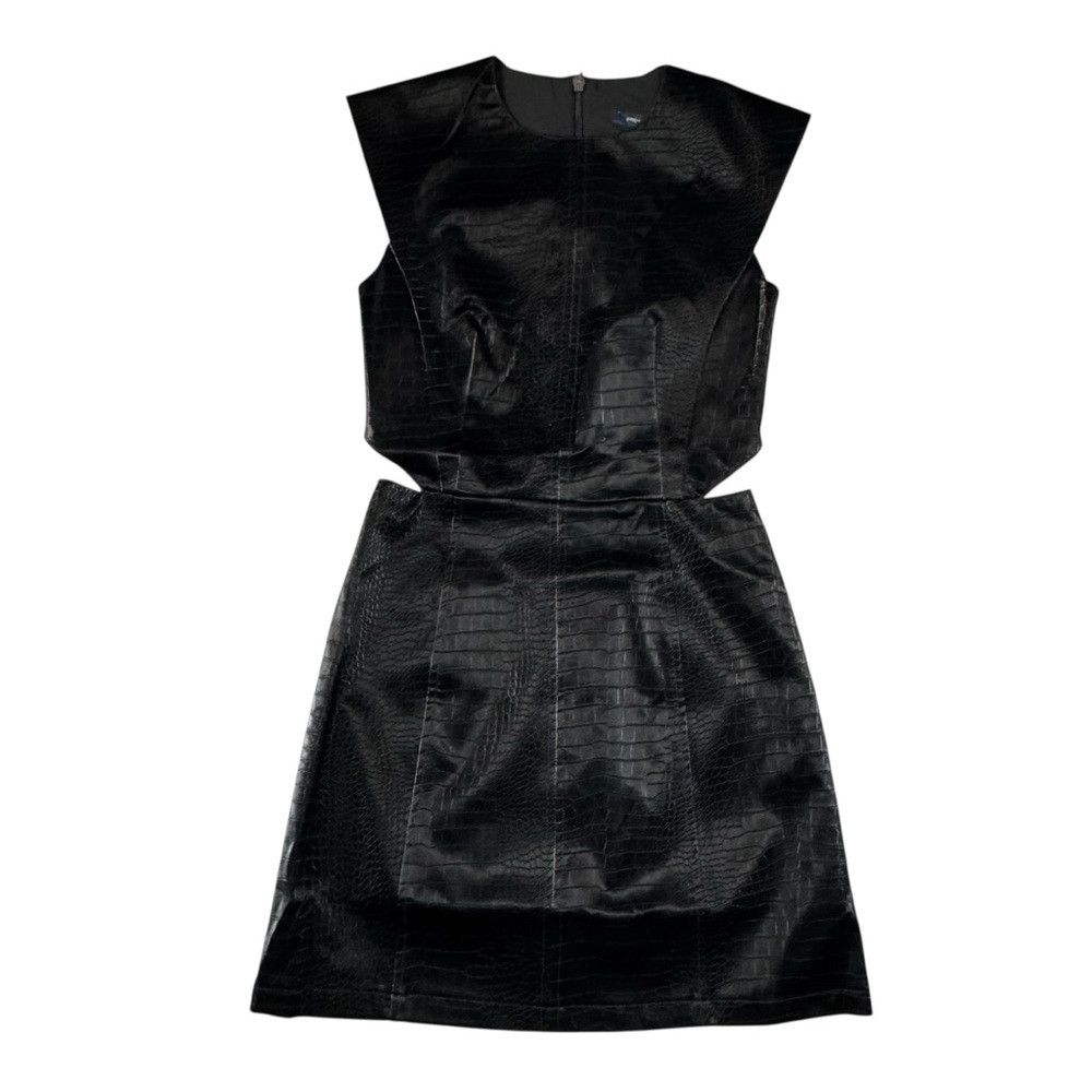 French Connection NWT New $138 French Connection Croc-Embossed Cut Out Black Size XS / US 0-2 / IT 36-38 - 5 Thumbnail