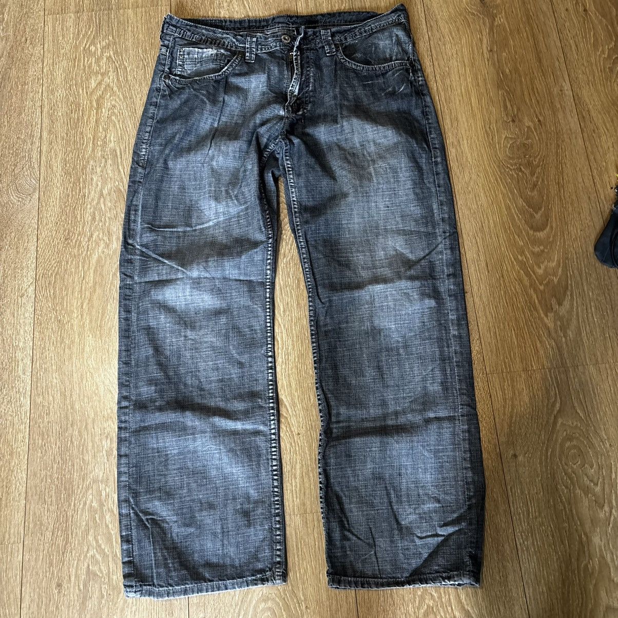 Buffalo David Bitton David Bitton Faded Distressed Baggy Fit Dark Wash Size US 34 / EU 50 - 3 Thumbnail