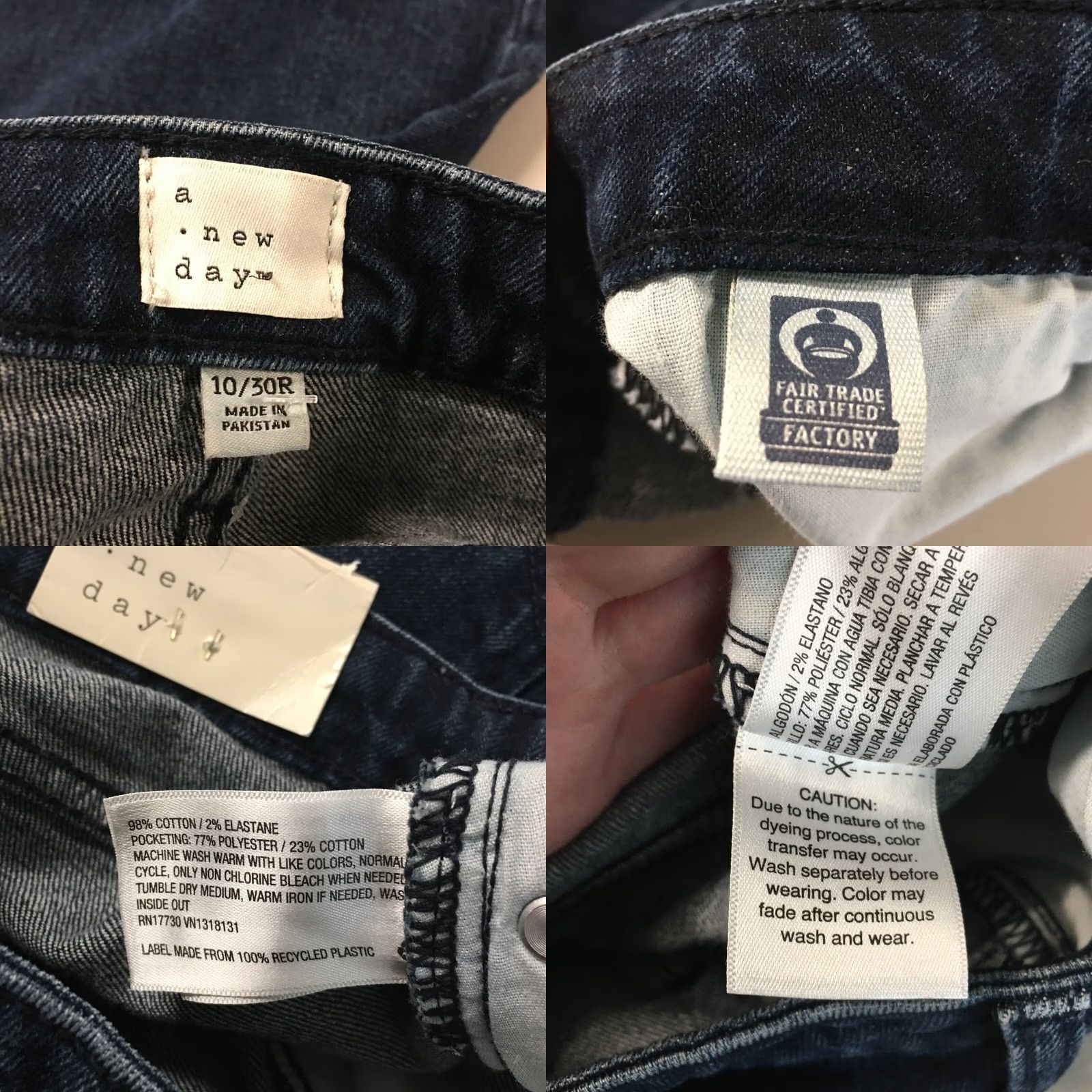 Vintage A New Day Bootcut Jeans Womens 10 (Actual 30x26) Blue Denim High Rise Zip NEW Size 32" / US 10 / IT 46 - 10 Thumbnail