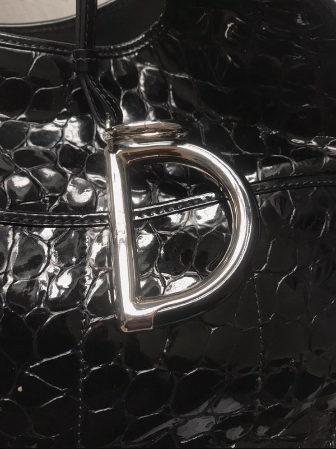 Dior Christian Dior 61 Black Leather Bag Size ONE SIZE - 4 Thumbnail