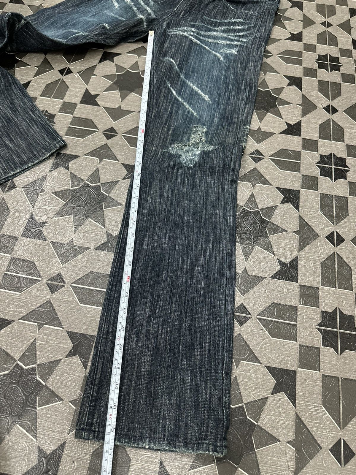 Michel Klein 1990 MK Homme (Michel Klein) Claw Mark Denim Size US 30 / EU 46 - 7 Thumbnail