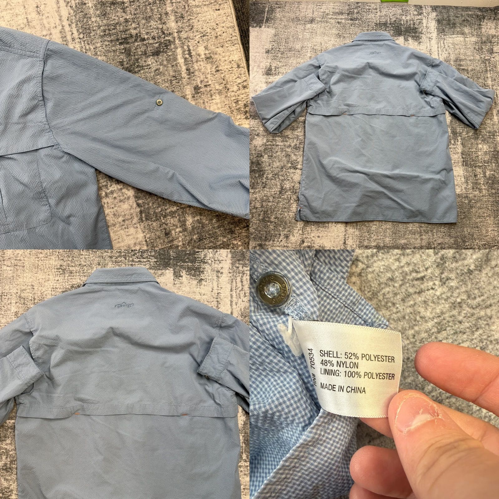 Orvis Orvis Button-Up Shirt Men L Blue Seersucker Vented Roll Tab Pocketed Casual Workwear Regular Fit Size US L / EU 52-54 / 3 - 8 Thumbnail