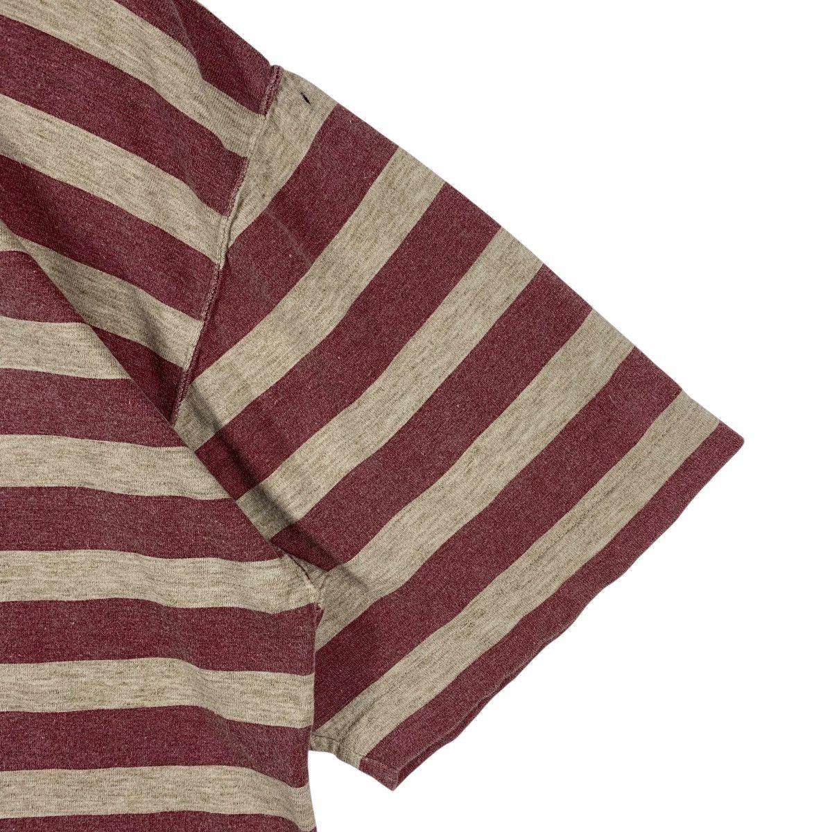 Quiksilver Vintage 90s QUIKSILVER hanley neck stripe tee Size US L / EU 52-54 / 3 - 7 Thumbnail