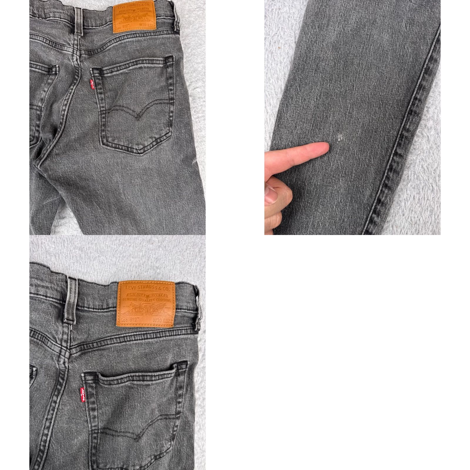 Levi's Levi's Premium Jeans Black Denim 30x29 Cotton 512 Big E Adult Size US 30 / EU 46 - 11 Thumbnail