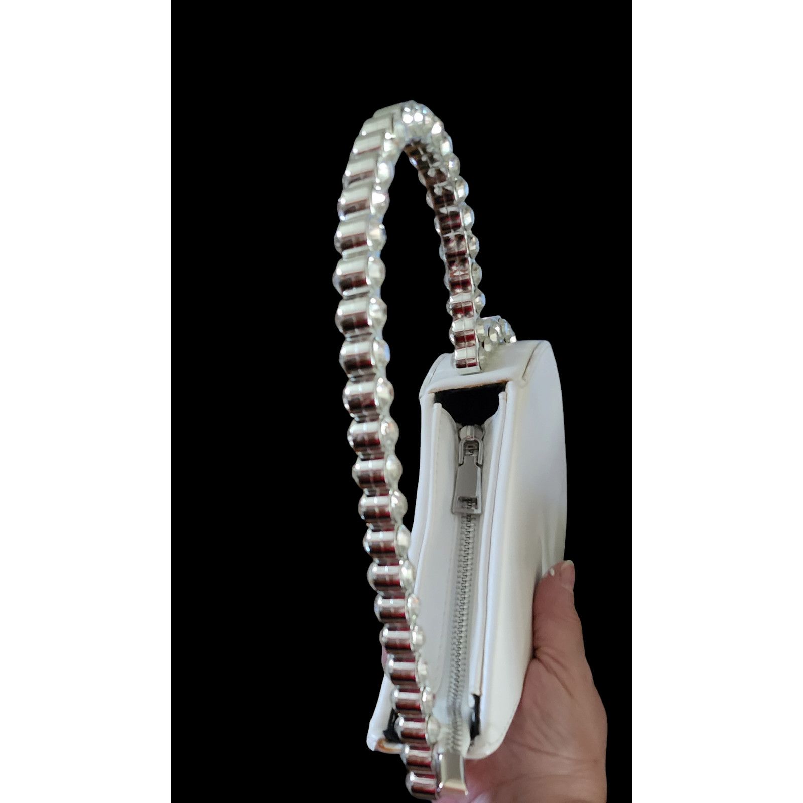 Other SHLKNKLE Clutch Bag, Heart Rhinestone Clutch Purse Handbag Size ONE SIZE - 6 Thumbnail