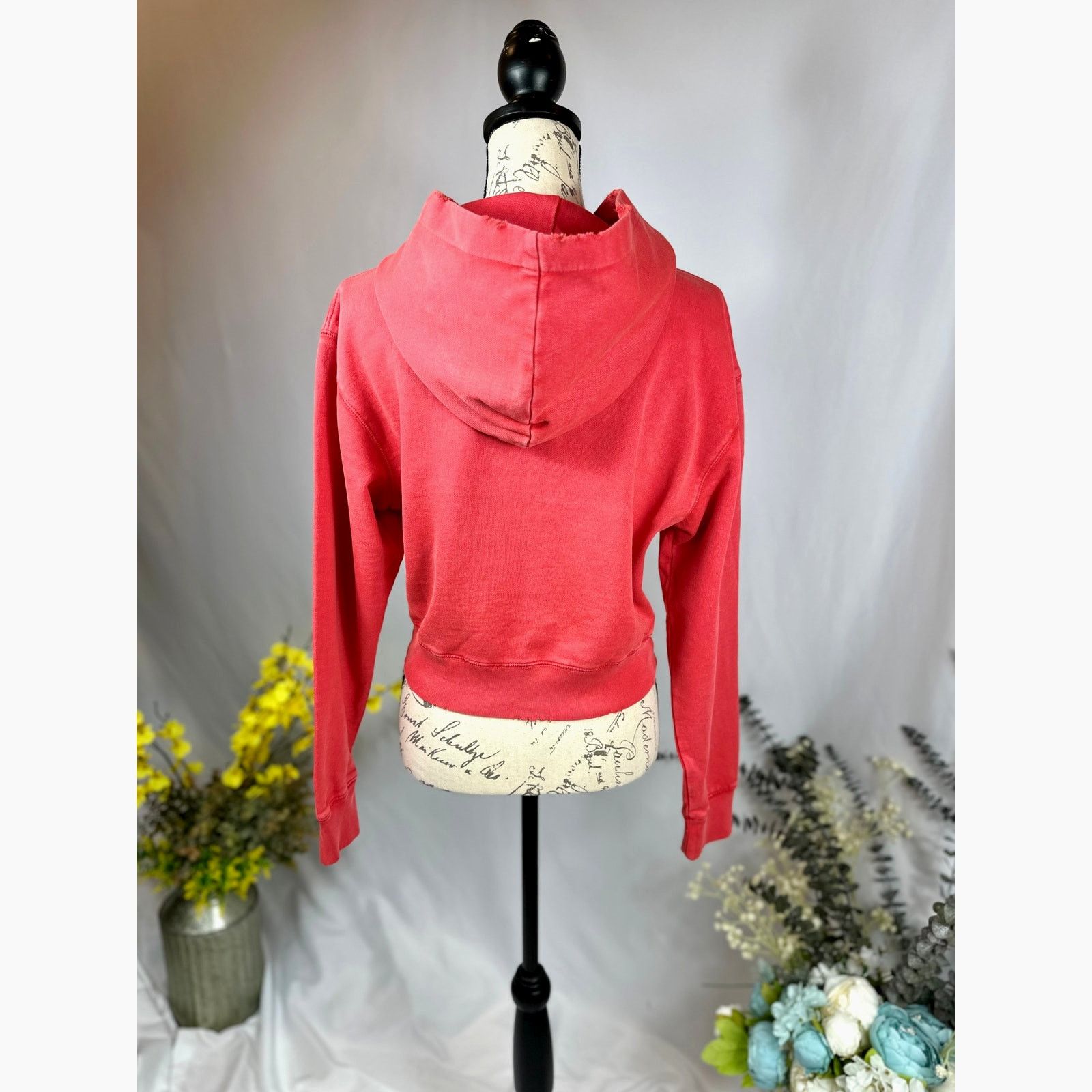 The Kooples The Kooples Text-Appliqué Zip-Through Cotton-Jersey Hoodie 4 Size S / US 4 / IT 40 - 15 Thumbnail