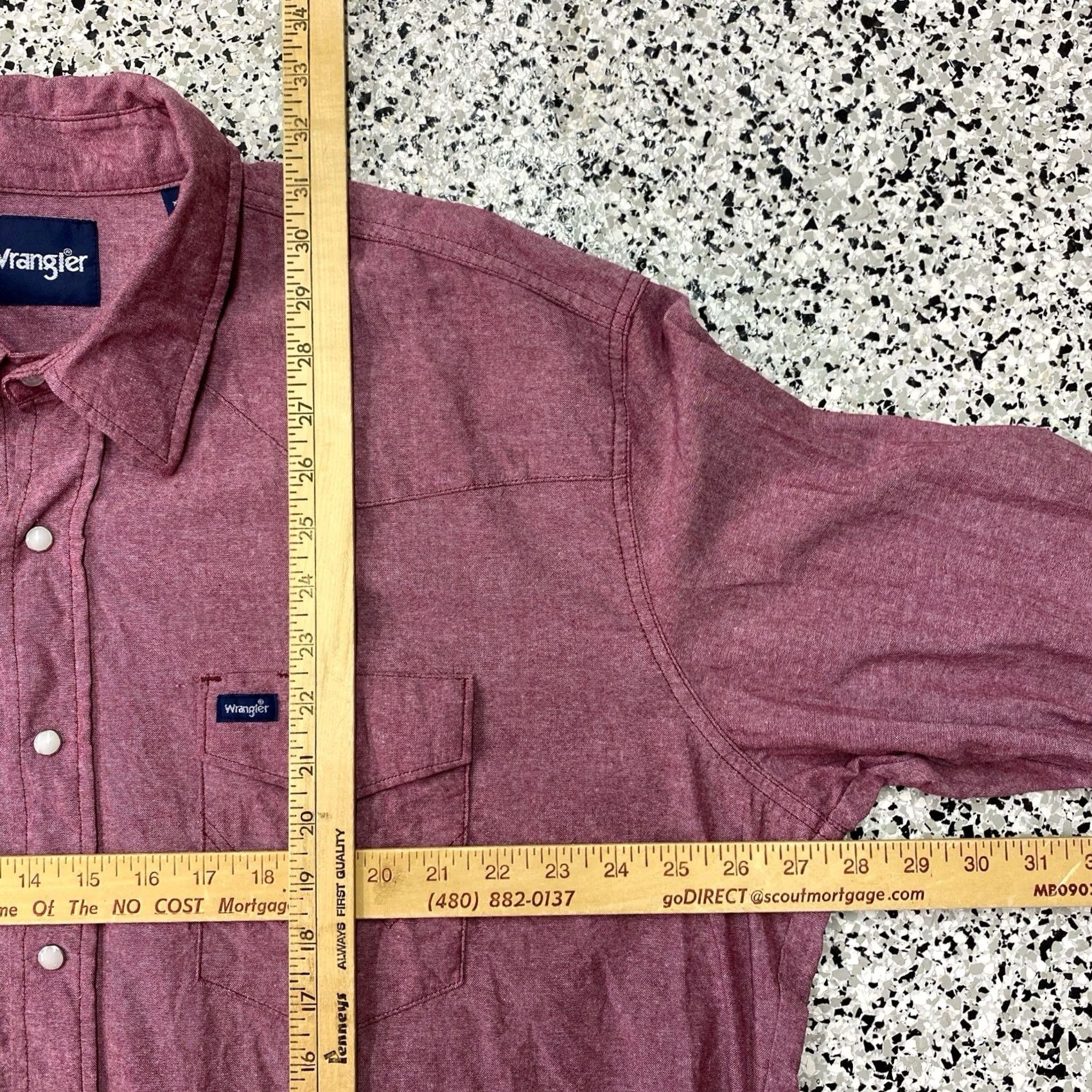 Wrangler VINTAGE Wrangler Shirt Mens XXL Red Pearl Snap Western Cowboy Size US XXL / EU 58 / 5 - 3 Thumbnail