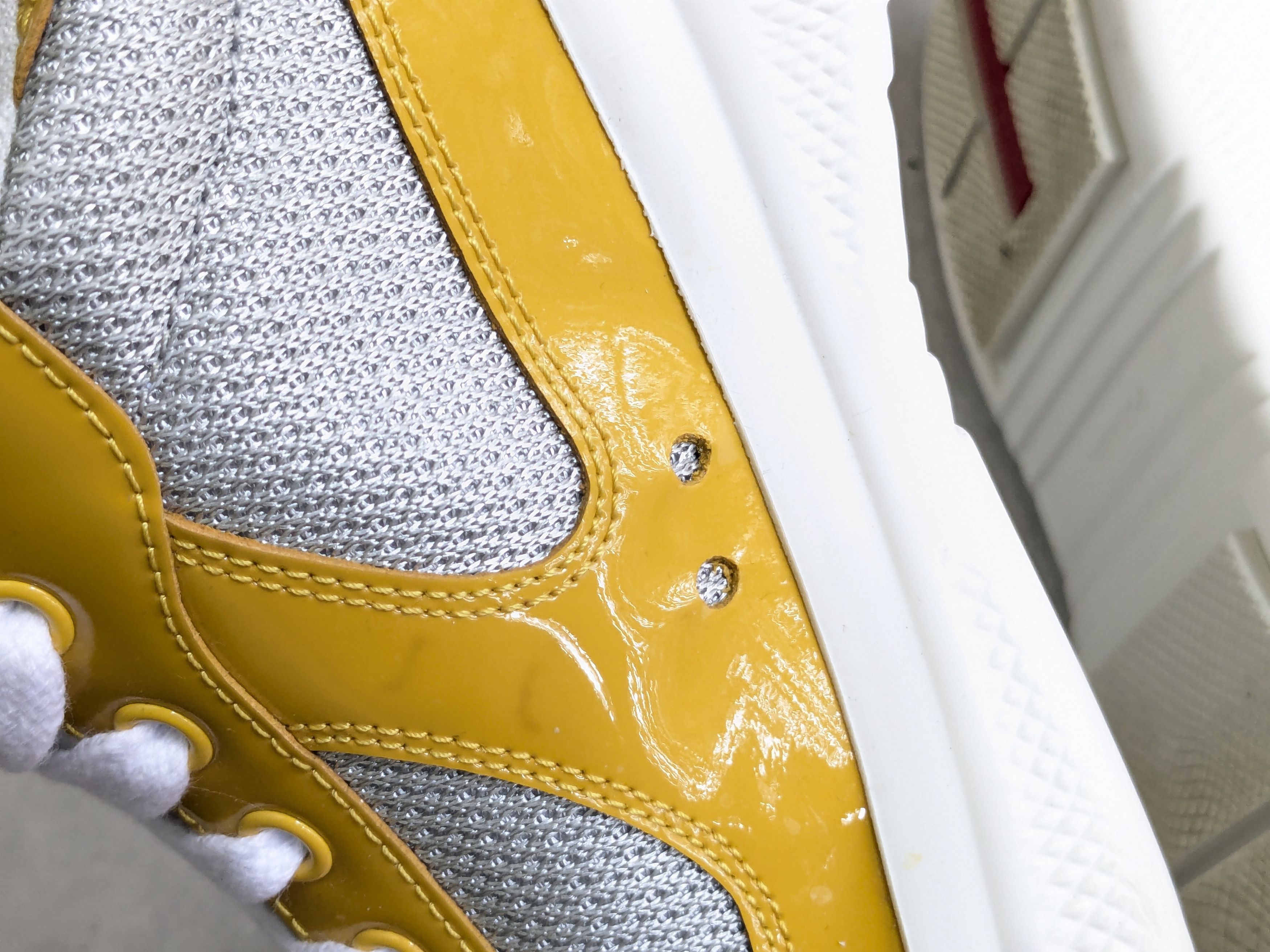Prada America's Cup Yellow 9.5 Low Top Patent Leather