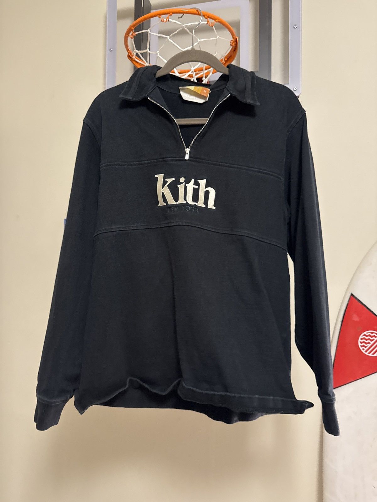 Kith quarter zip rugby black