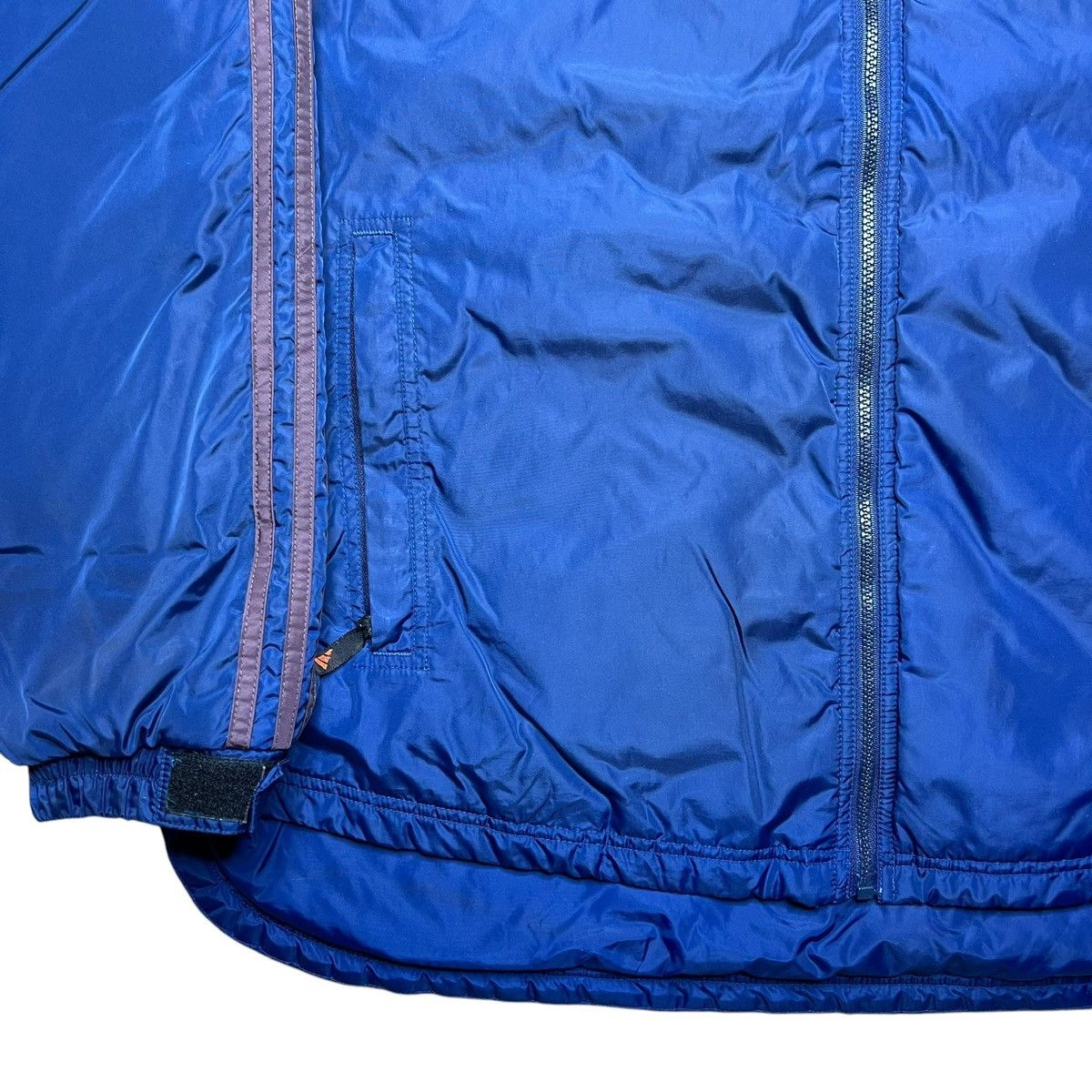 Adidas × Vintage Vintage 1990s Adidas Logo Striped Fleece Lined Anorak Jacket Size US XL / EU 56 / 4 - 15 Thumbnail