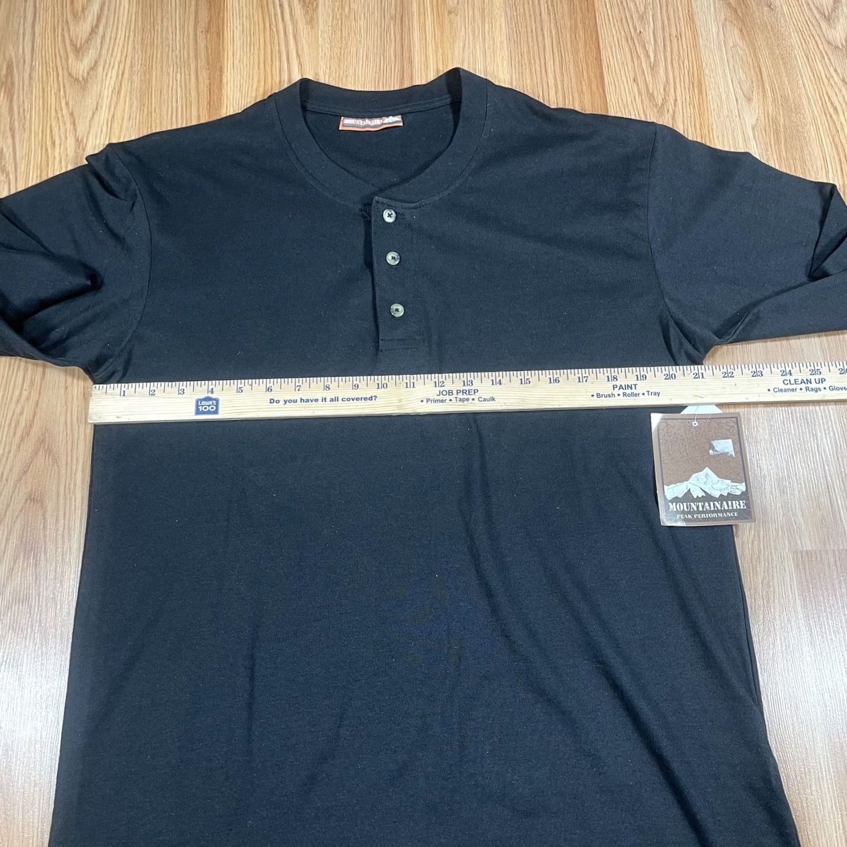 Vintage VINTAGE Mountainaire Henley Shirt Mens XL Extra Large Black Long Sleeve Cotton Blend NWT Size US XL / EU 56 / 4 - 5 Thumbnail