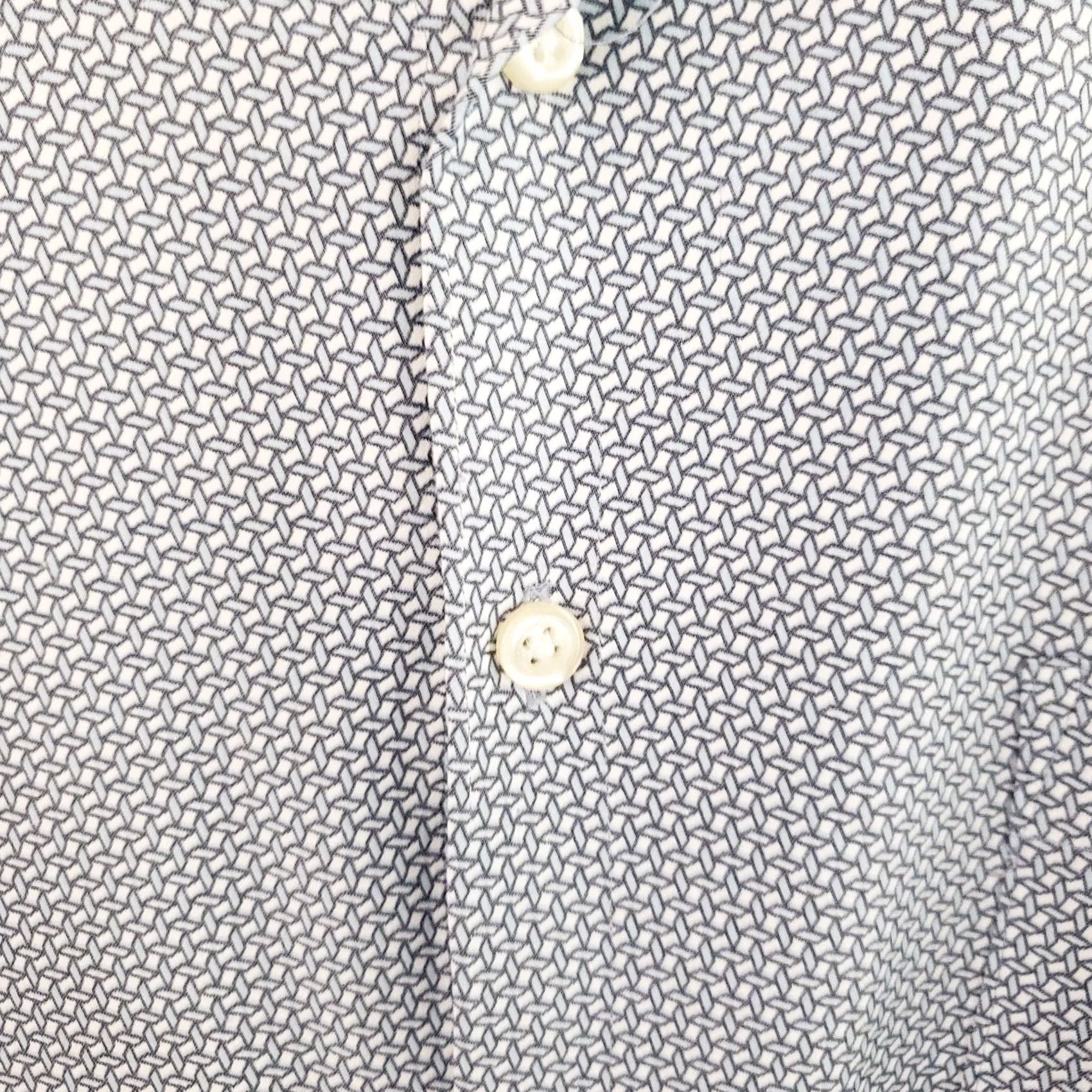 Peter Millar Peter Millar Shirt Men's 2XL Summer Comfort Button-Down Geometric Nylon Spandex Lightweight Blue White Pockets Logo Casual Dress Shirt Size US XXL / EU 58 / 5 - 5 Thumbnail