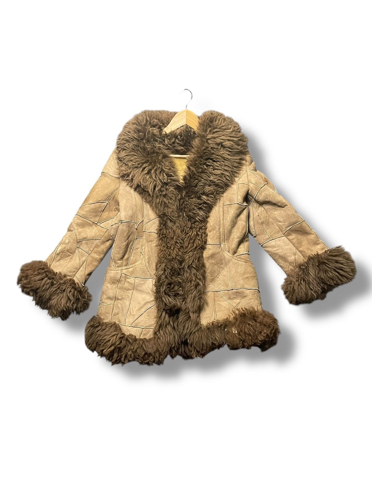 The Unbranded Brand × Vintage Vintage Leather Suede Fur Coat (46) Size S / US 4 / IT 40 - 1 Thumbnail