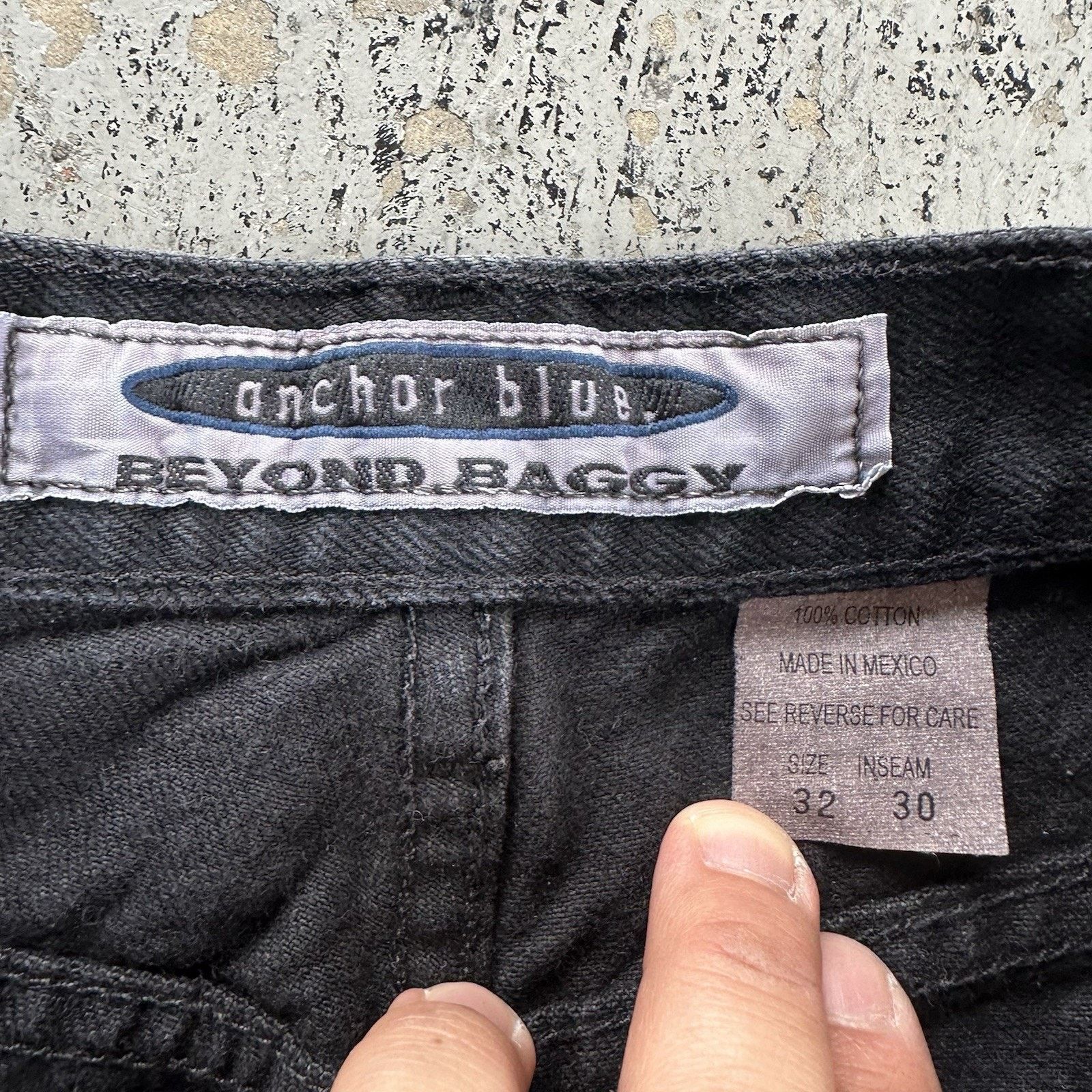 Anchor Blue × Vintage Vintage Anchor Blue Beyond Baggy Black Denim Jeans 32x30 Size US 32 / EU 48 - 7 Thumbnail
