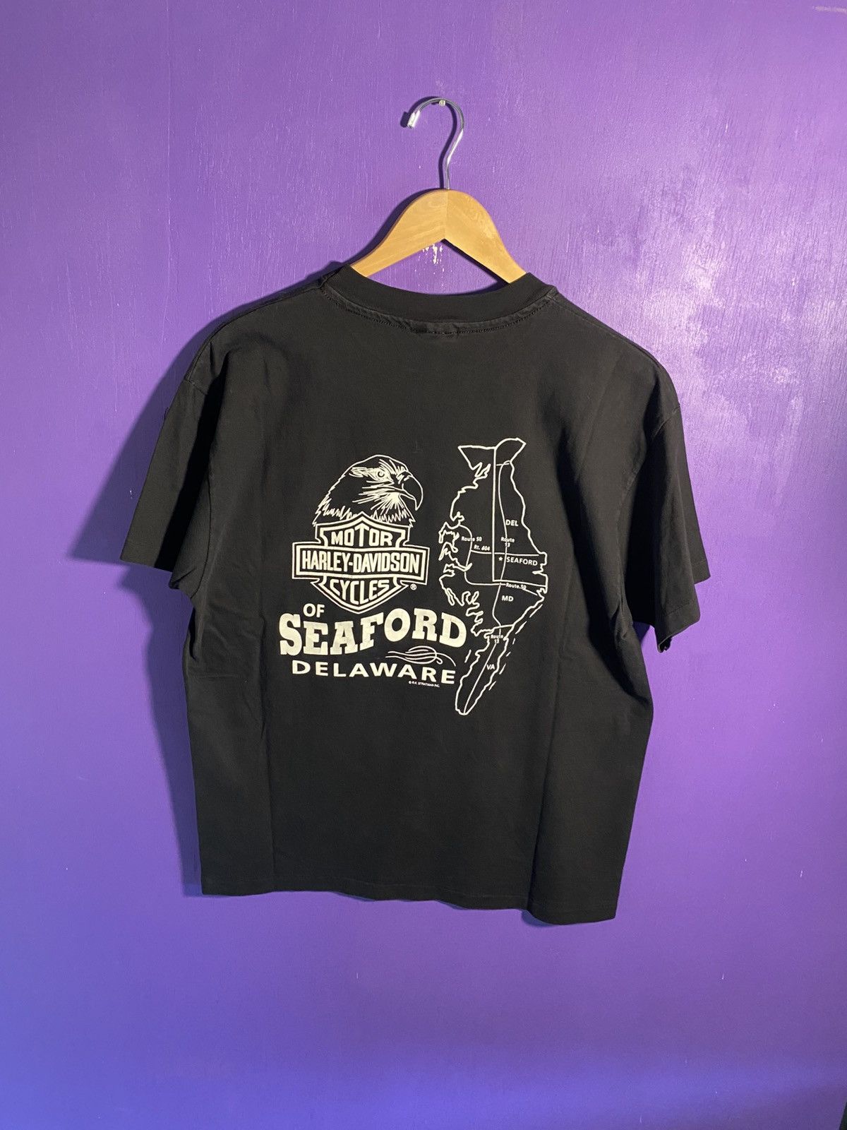 Harley Davidson Vintage 90s Harley Davidson seaford t-shirt Size US L / EU 52-54 / 3 - 2 Thumbnail