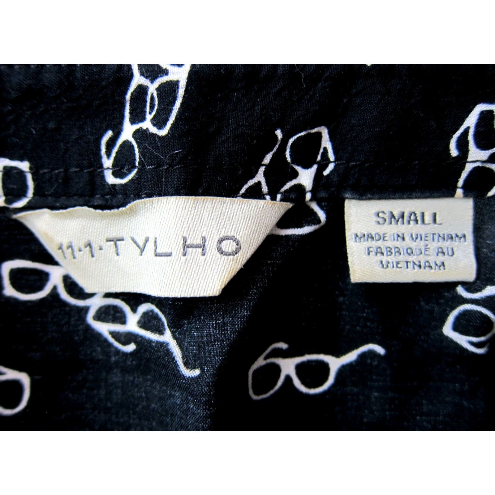 Vintage 11-1-TYLHO Blouse Shirt Sleeveless Collared Button Down Black Small Womens Size S / US 4 / IT 40 - 3 Thumbnail