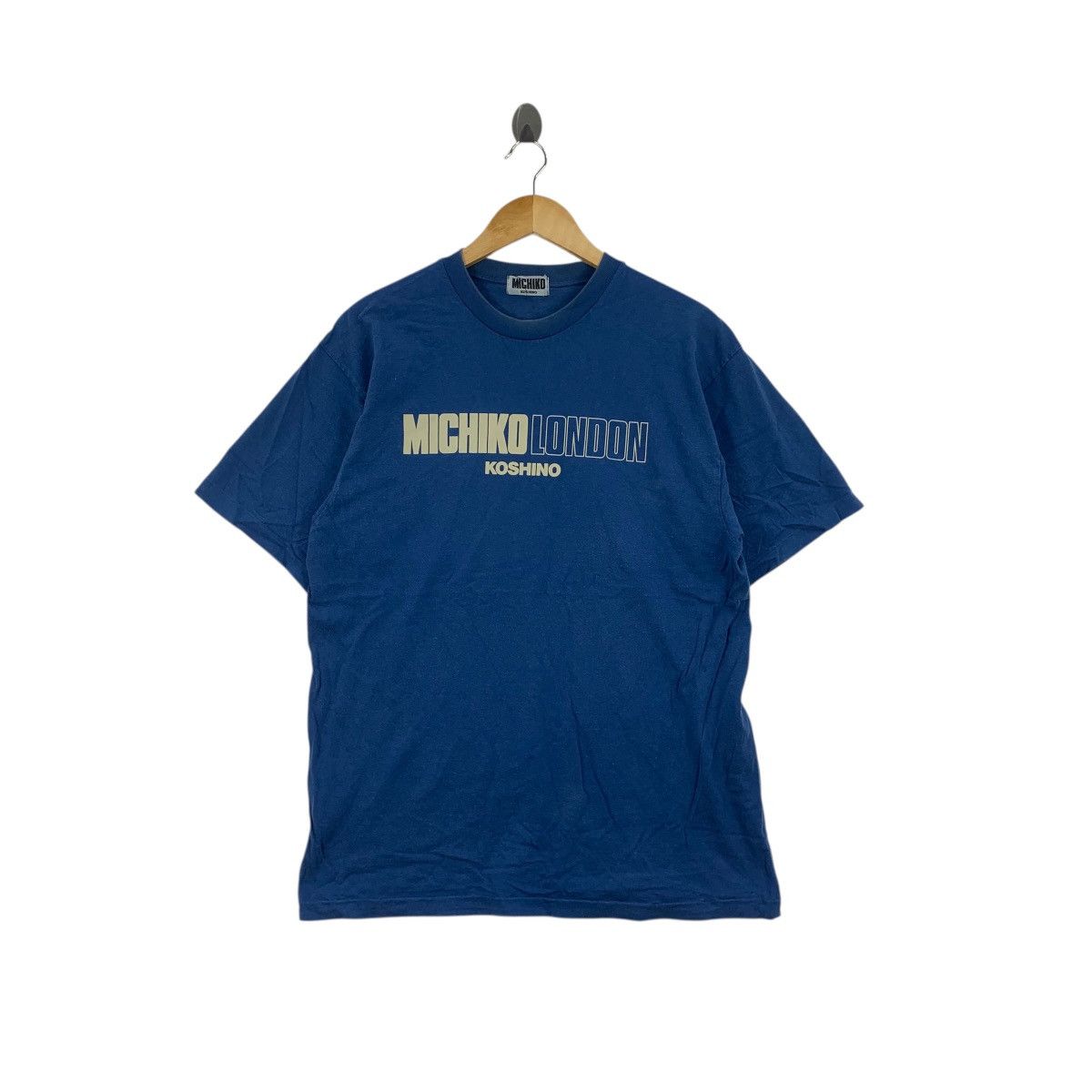 Michiko Koshino London Vintage MICHIKO LONDON KOSHINO Center Logo Tee Shirt Top Size L / US 10 / IT 46 - 1 Thumbnail