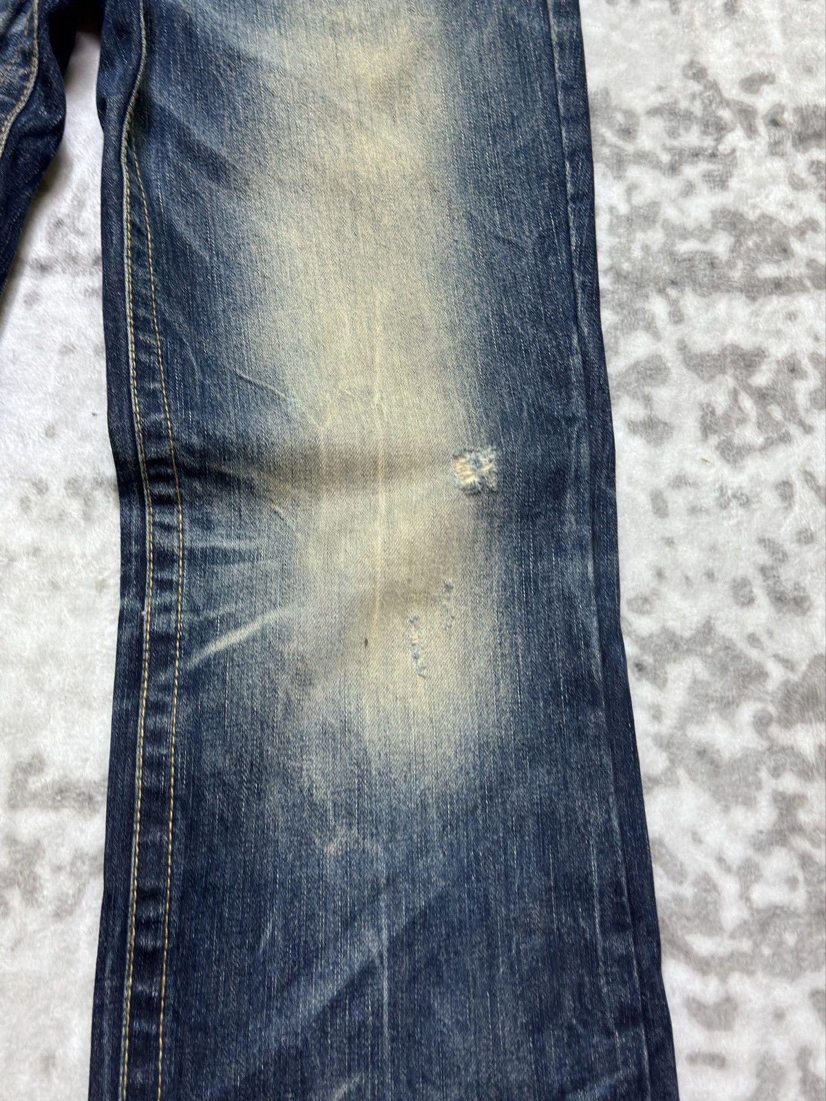Hysteric Glamour Vintage Lolita Mud Wash Distressed Clawmark Zipper Pocket Size US 35 - 7 Thumbnail
