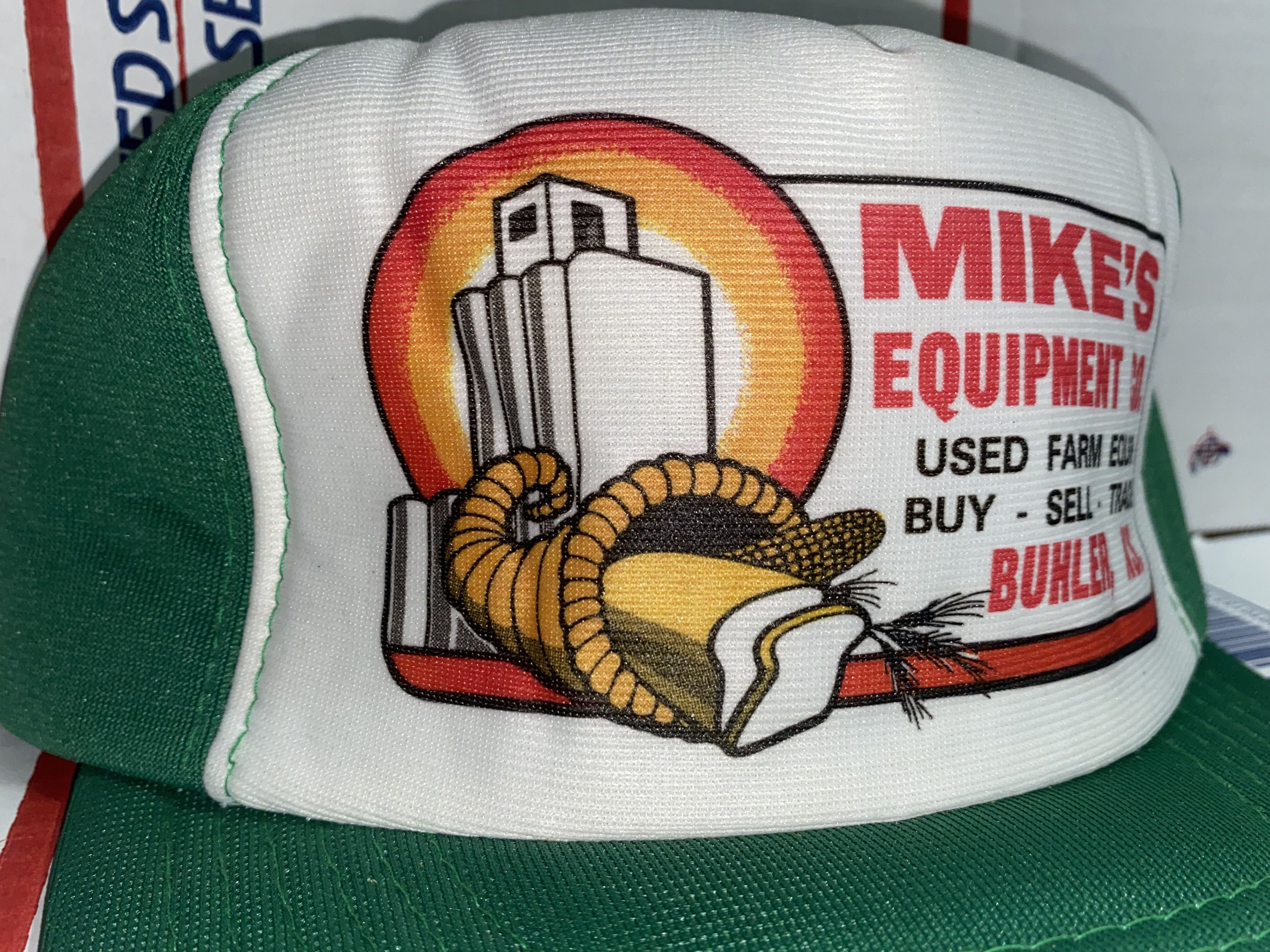 Vintage vtg Foam trucker Hat Mike's Farm Equipment Co. Cap kansas US Size ONE SIZE - 3 Thumbnail