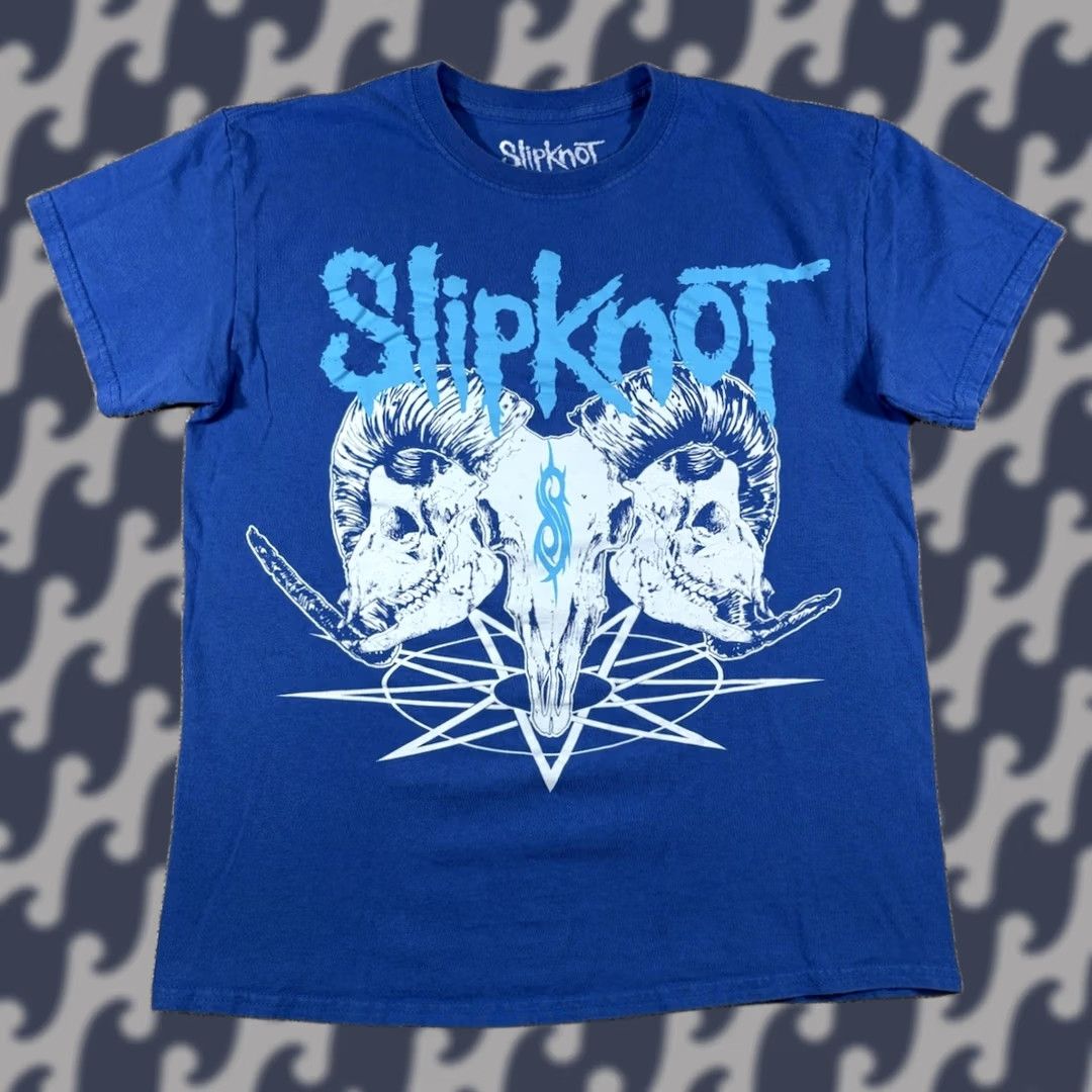 Doublet Slipknot Tour 2021 Band Graphic Double Sided T-Shirt Blue Size M Unisex Adults Regular Crew Neck Short Sleeve Cotton Knit Vintage No N/A Size US M / EU 48-50 / 2 - 1 Thumbnail