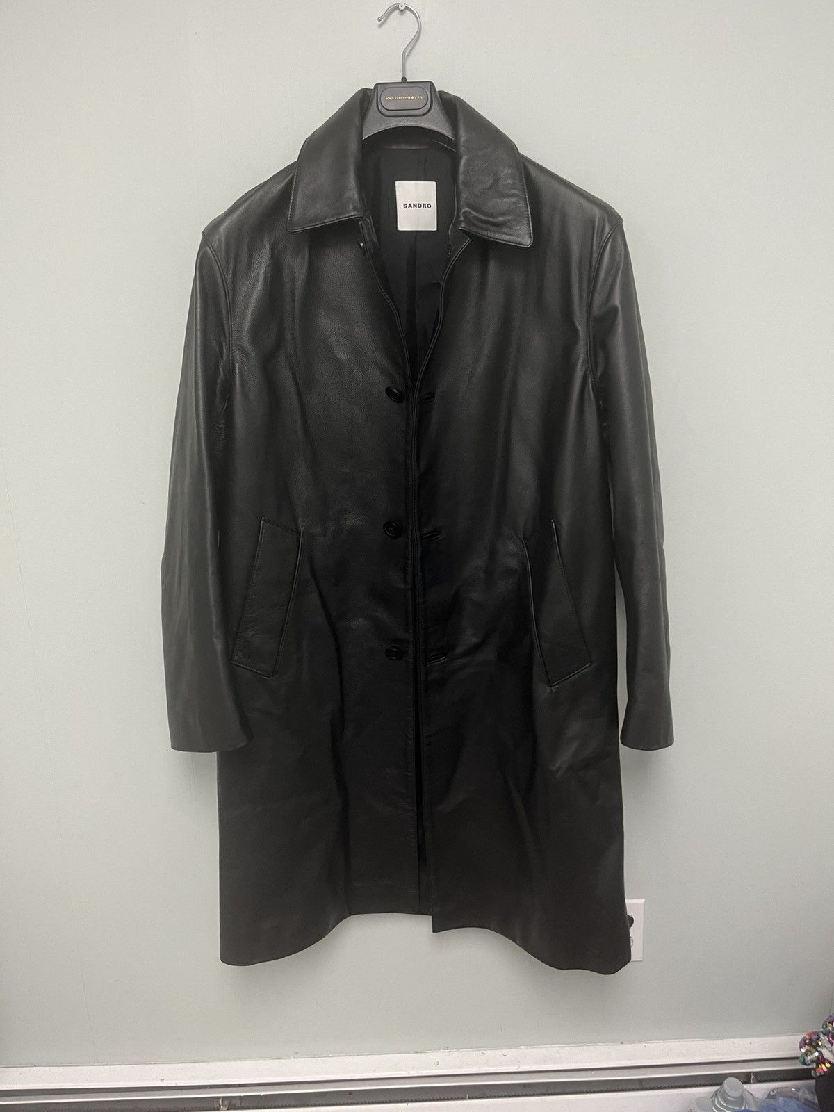Sandro Sandro Long Leather Coat medium Size M / US 6-8 / IT 42-44 - 9 Thumbnail