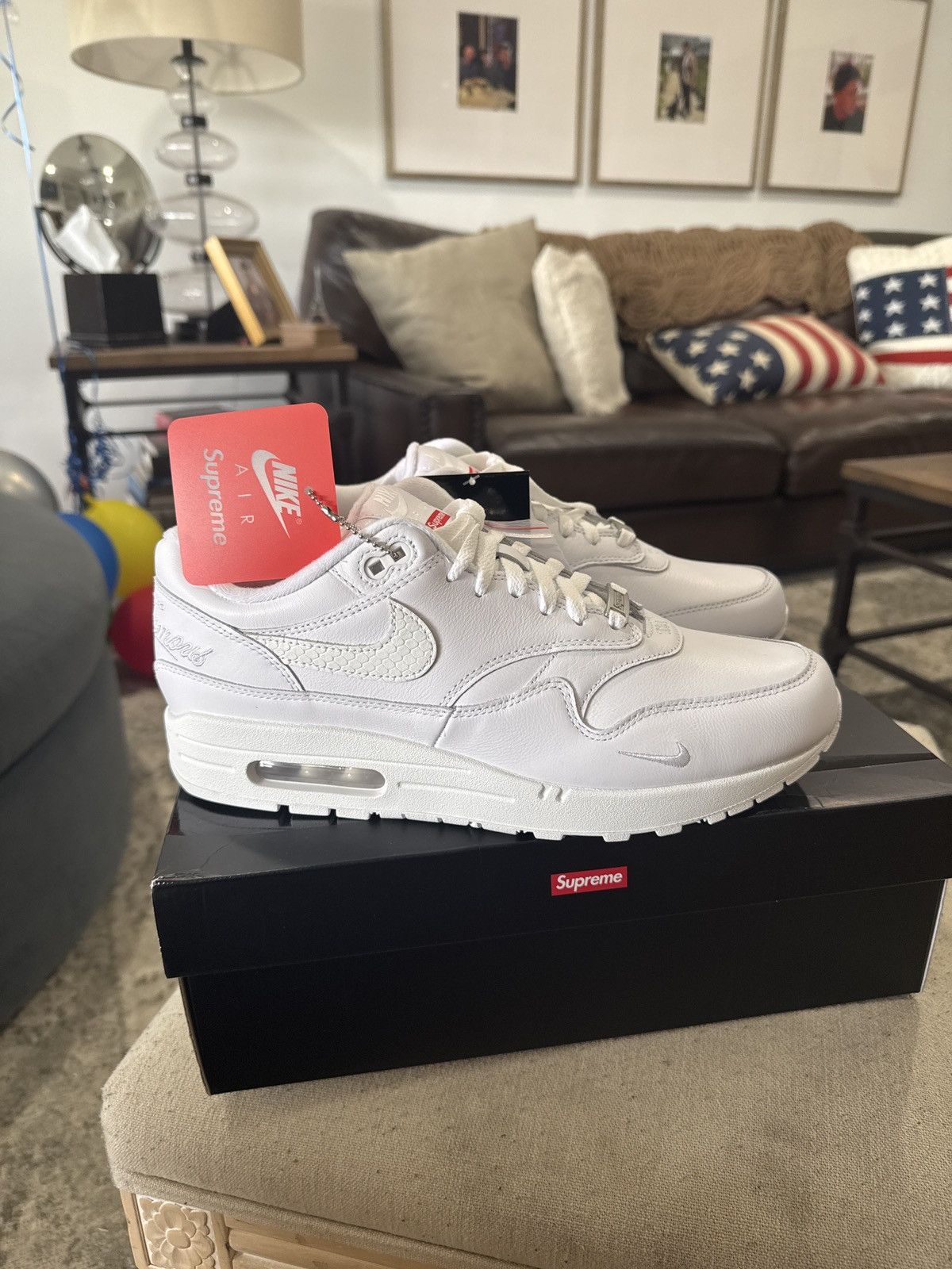 Nike × Supreme Supreme®/Nike® Air Max 1 White (SS25) | Grailed