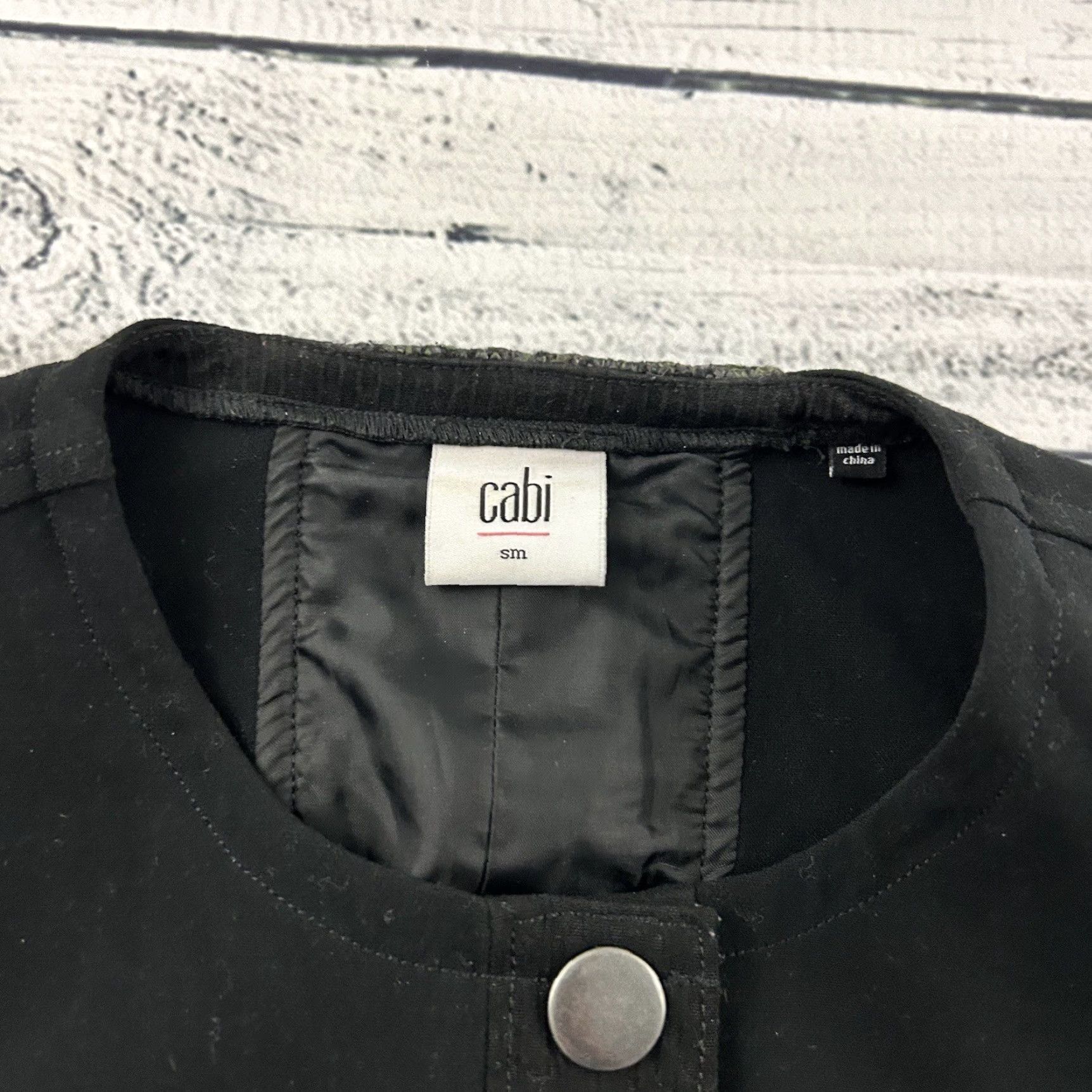 Vintage CAbi Blazer Jacket Women's Small Black Snap Front Button Details Shirt? Size S / US 4 / IT 40 - 2 Thumbnail