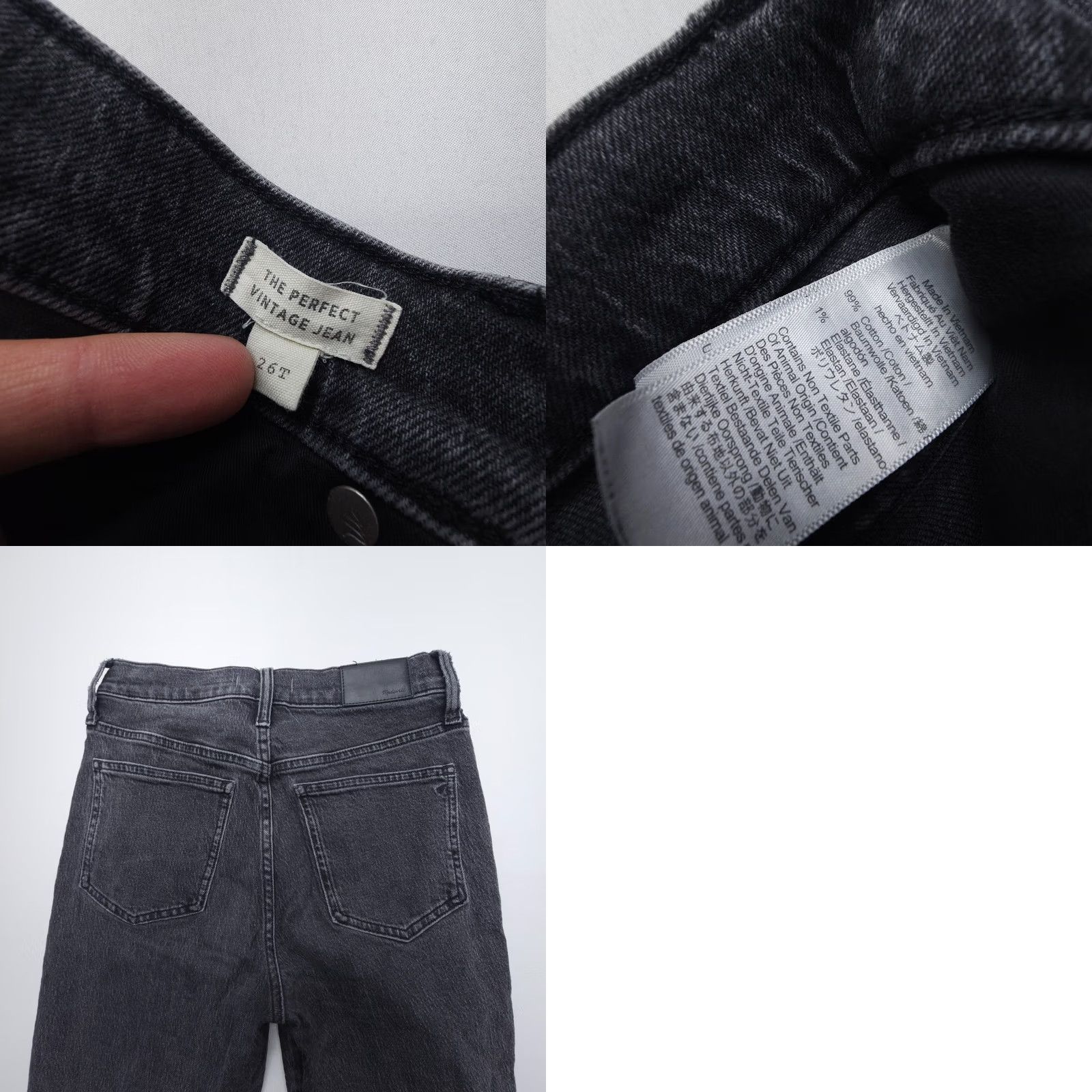 Madewell Madewell Jeans Women 26 Black Denim 5-Pocket Stretch Straight Vintage? No (Vintage: No) High Rise 29 Inseam Size 26" / US 2 / IT 38 - 8 Thumbnail