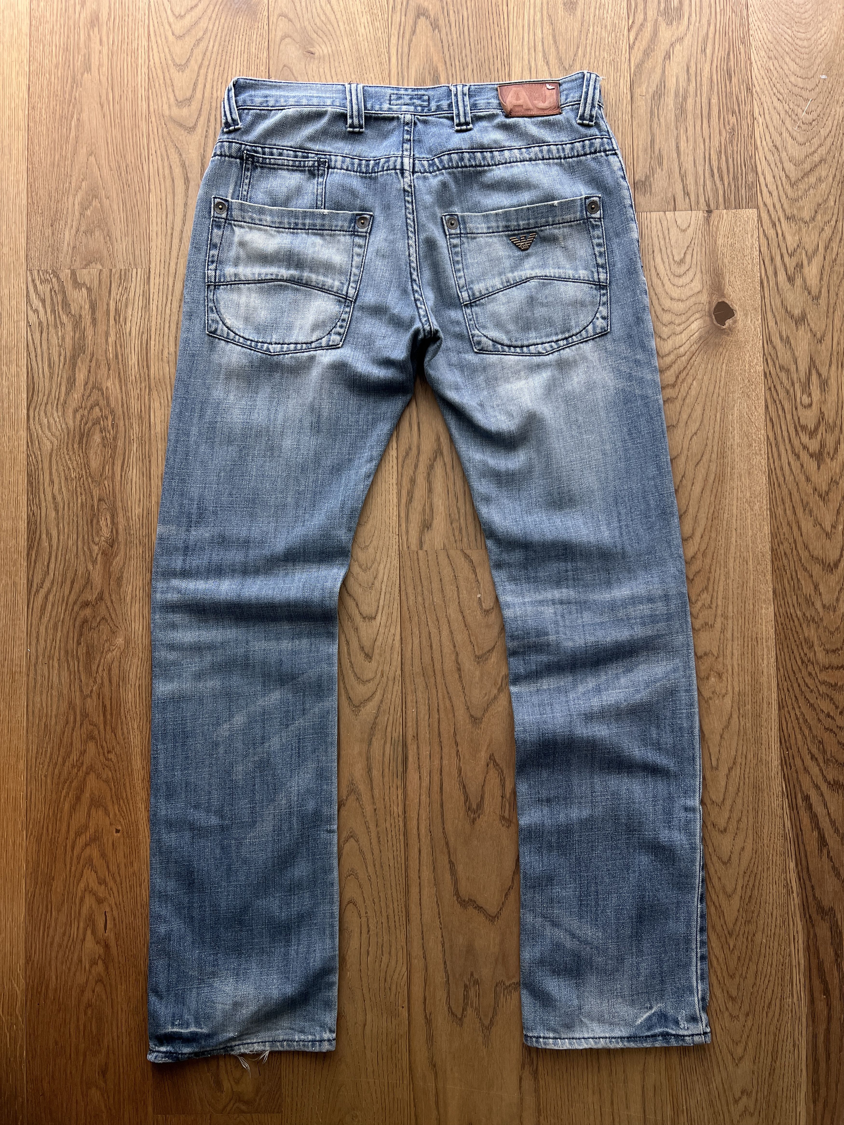 Armani Y2K Armani retro vintage 00s blue denim jeans slim straight Size US 32 / EU 48 - 4 Thumbnail
