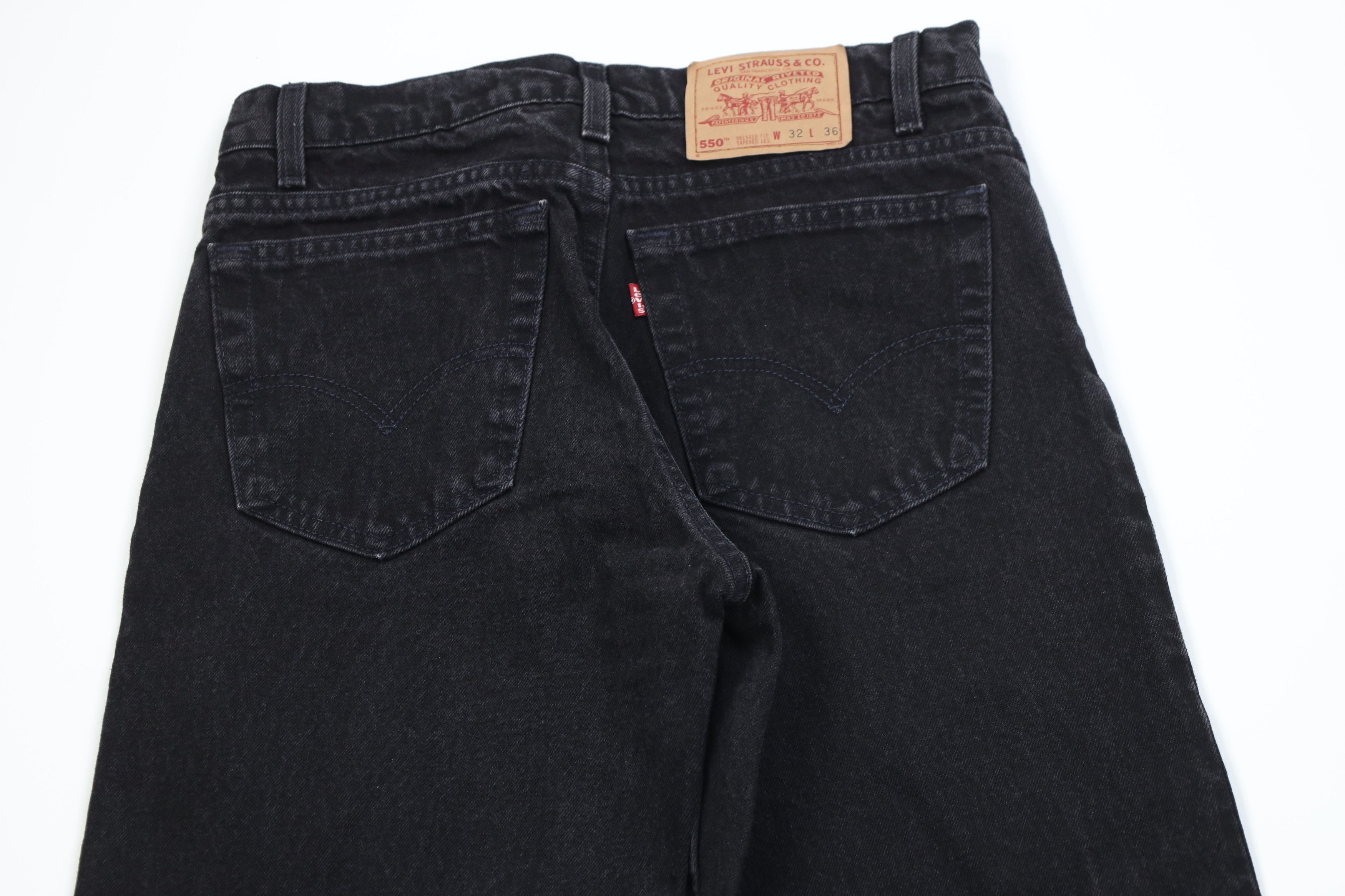 Levi's Vintage 90s Levis Relaxed Tapered Leg Denim Jeans Black USA Size US 32 / EU 48 - 10 Thumbnail