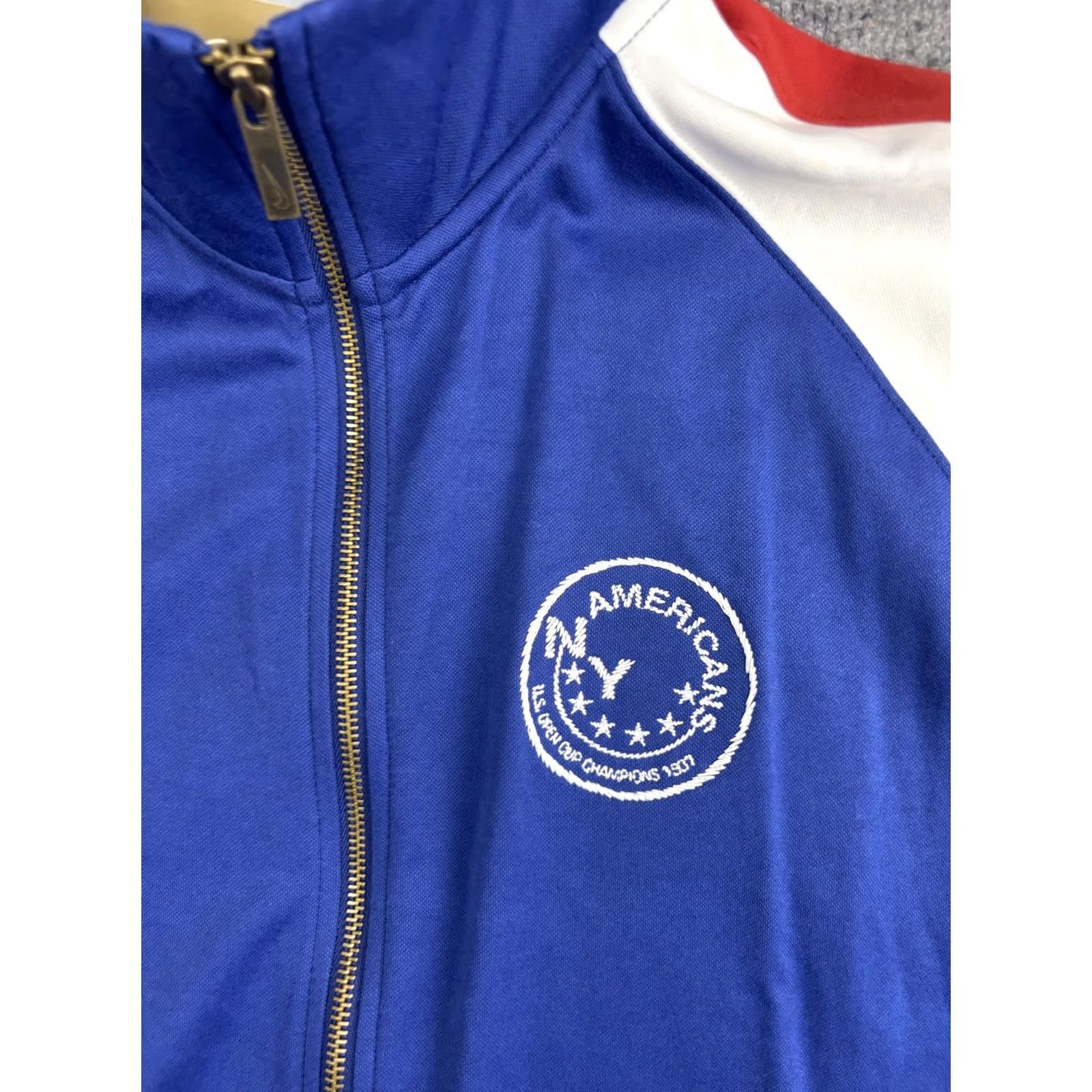 Nike Nike Jacket Mens XL Blue Red White NY Americans Soccer Track Full Zip 2005 Vintage Retro 00s Size US XL / EU 56 / 4 - 2 Thumbnail