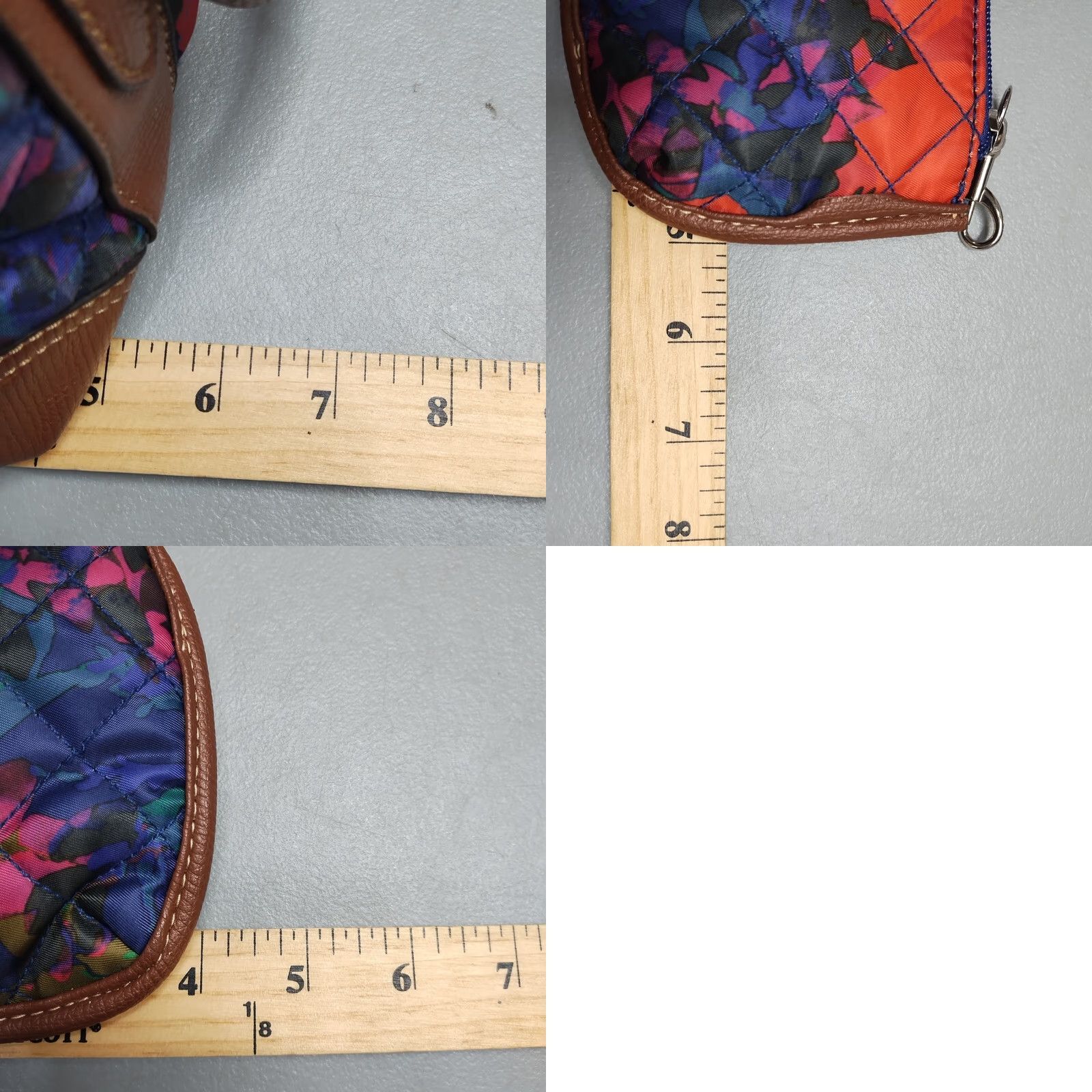 Franco Sarto Franco Sarto Satchel Bag Womens Multicolor Floral Quilted W/ Keychain Wallet Set of 2 Size ONE SIZE - 10 Thumbnail
