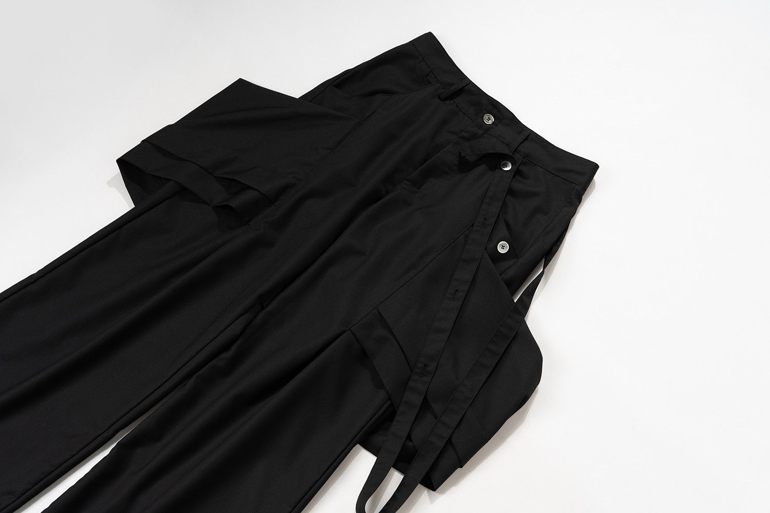 Designer × Japanese Brand Lace Up Wide Leg Suit Pants Baggy Size US 32 / EU 48 - 8 Thumbnail