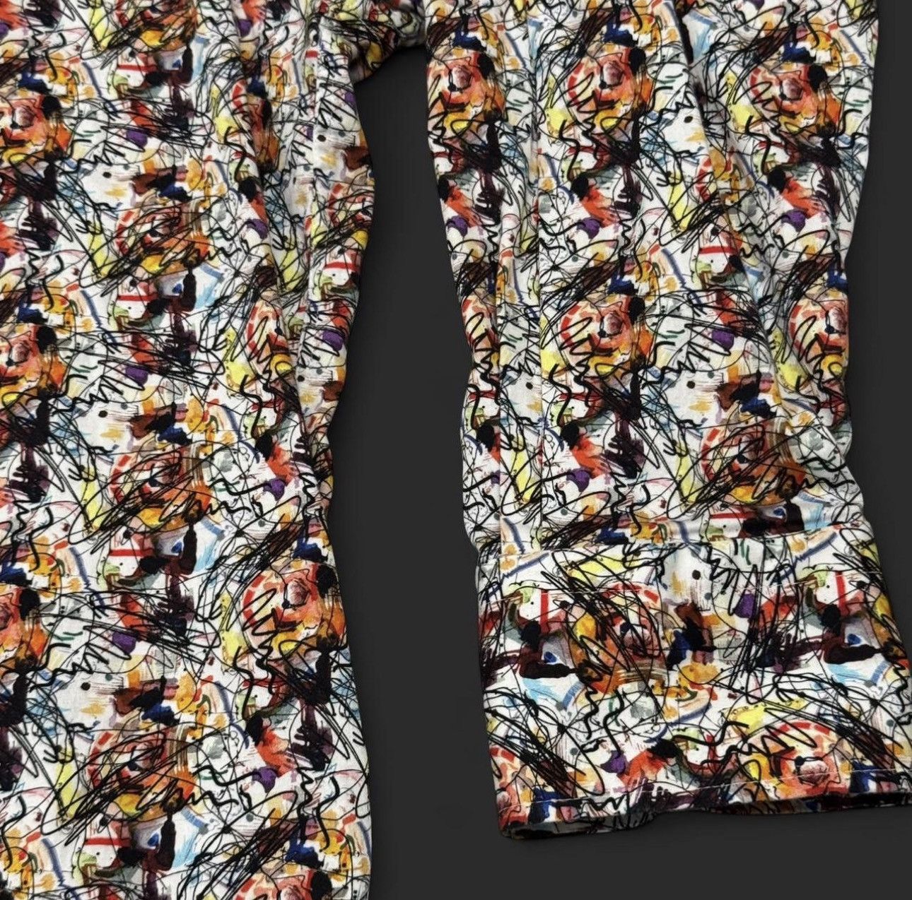 Luchiano Visconti Visconti Black 2XLB Abstract Art Print Button-Down — Shirt Size US XXL / EU 58 / 5 - 9 Thumbnail