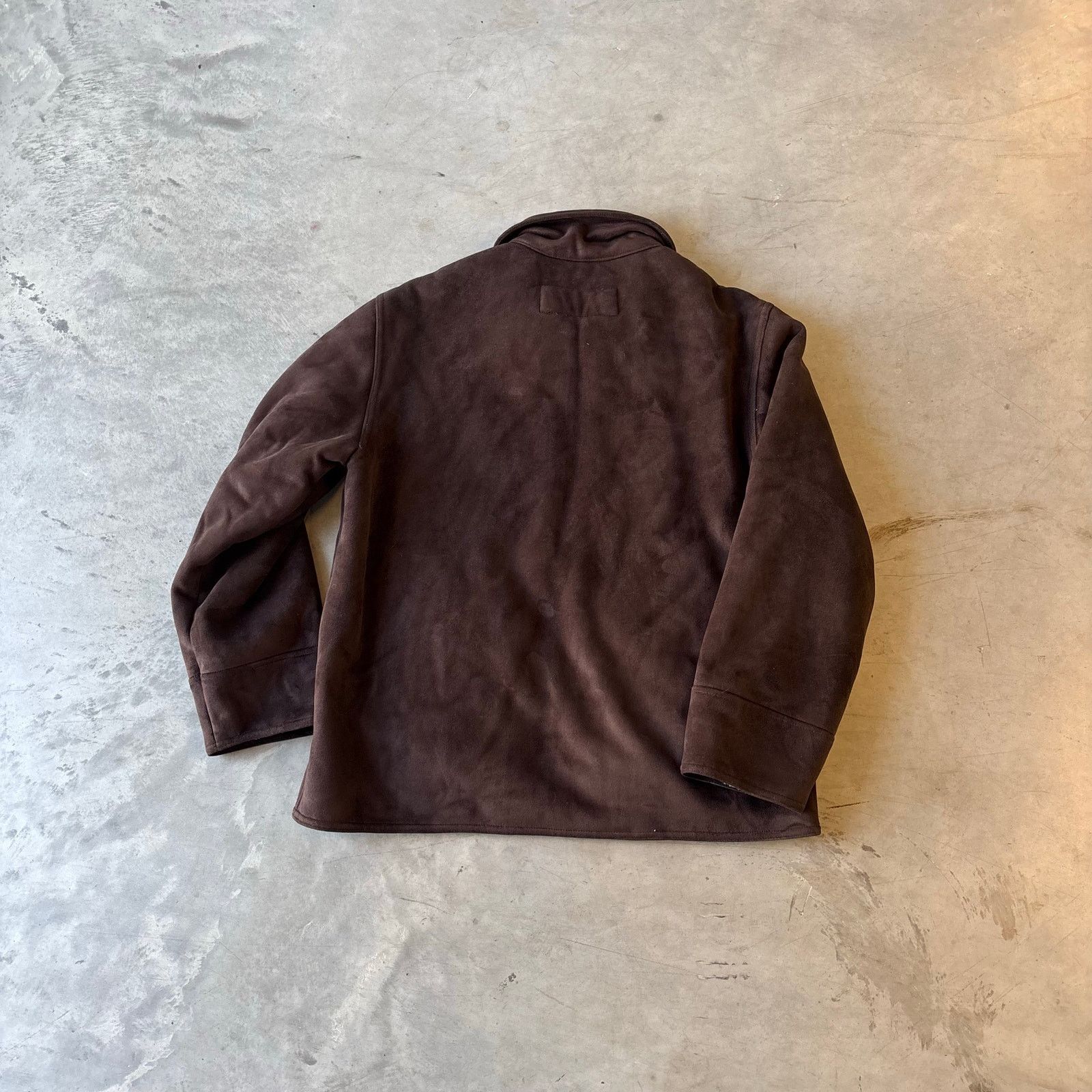 Perry Ellis y2k brown earthtone sherpa lined suede jacket Size US XL / EU 56 / 4 - 5 Thumbnail