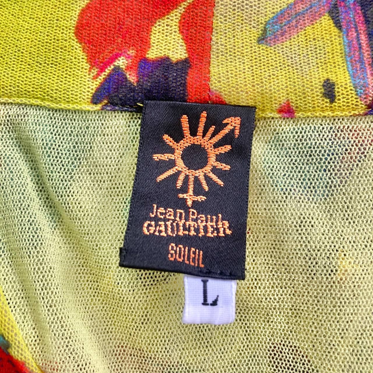 Jean Paul Gaultier Soleil – Sheer Mesh Floral Buttoned Cardigan Size L / US 10 / IT 46 - 13 Thumbnail